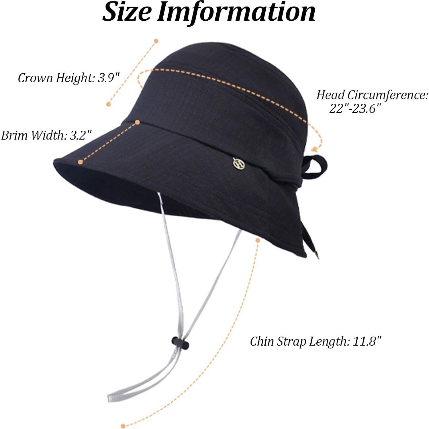 Sombrero de Cubo Wanheart para Mujeres UPF 50+ Ajustable Plegable