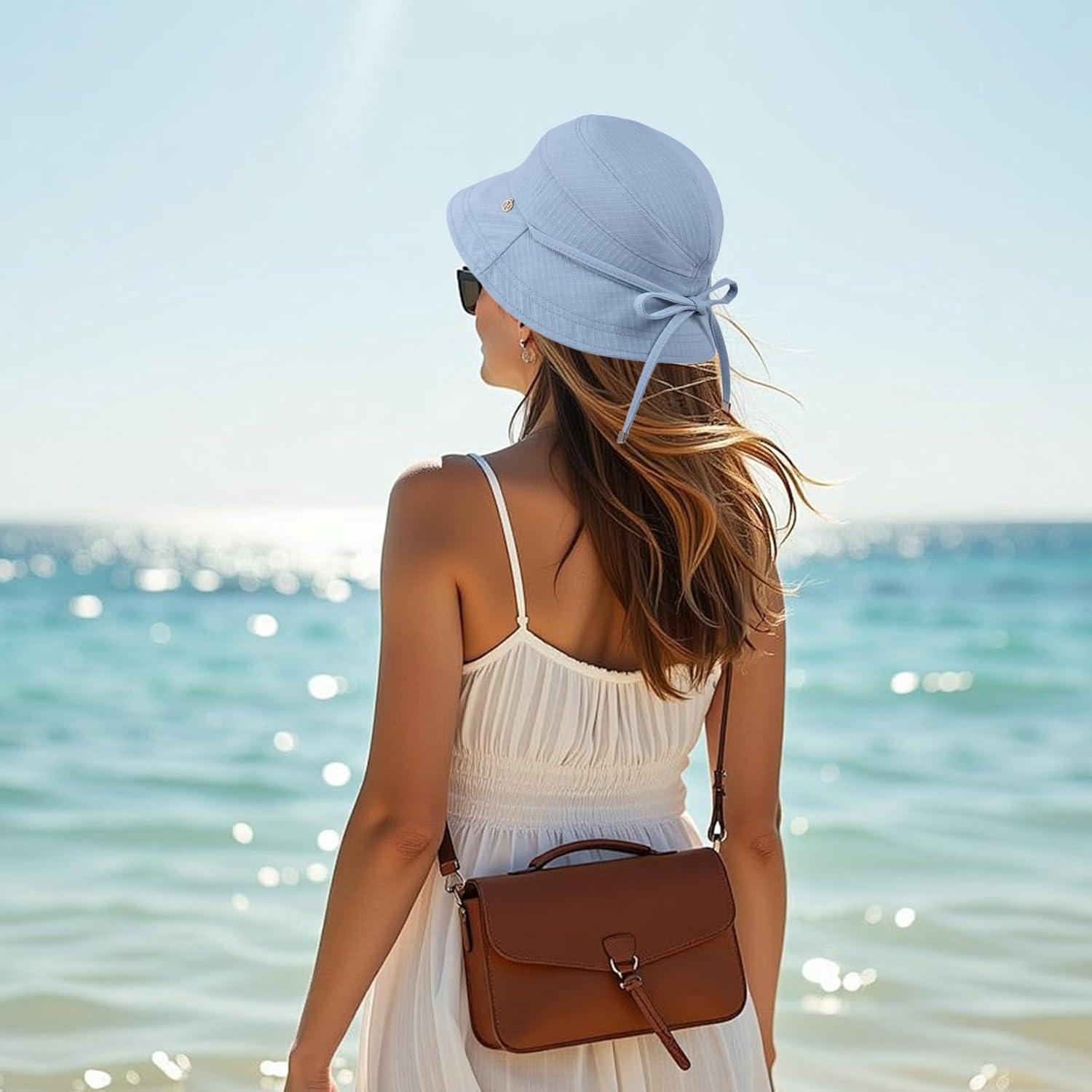 Sombrero de Cubo Wanheart para Mujeres UPF 50+ Ajustable Plegable