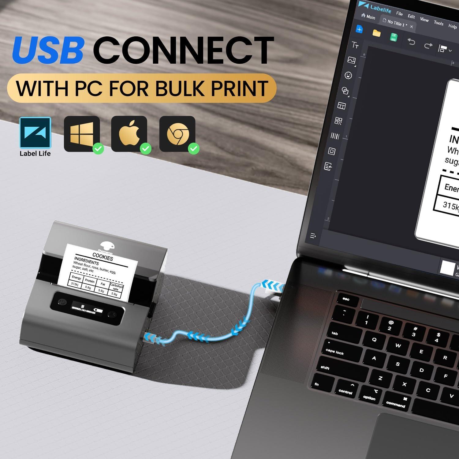 Impresora de Etiquetas Térmica Phomemo M221 Bluetooth 3"