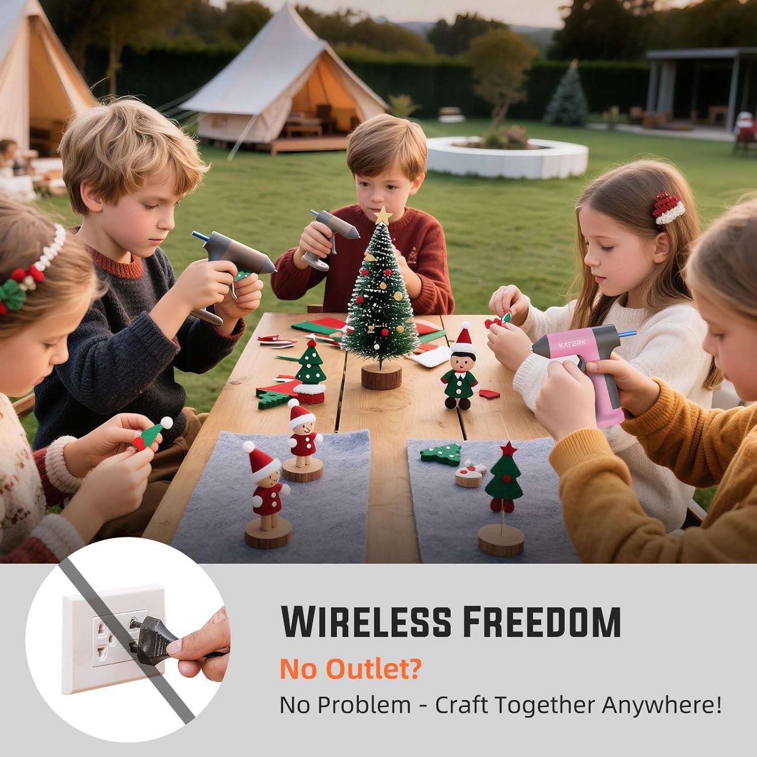 Pistola de Pegamento Caliente Inalámbrica Katerk 2500mAh 30s