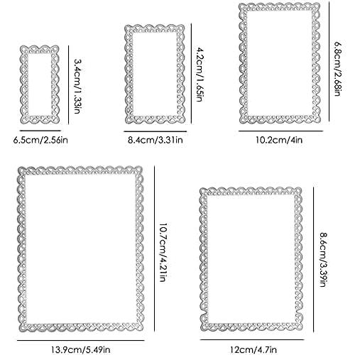 Troqueles de Corte de Metal CPEI Marco Rectangular 10.7x13.9 cm