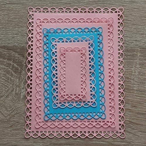 Troqueles de Corte de Metal CPEI Marco Rectangular 10.7x13.9 cm