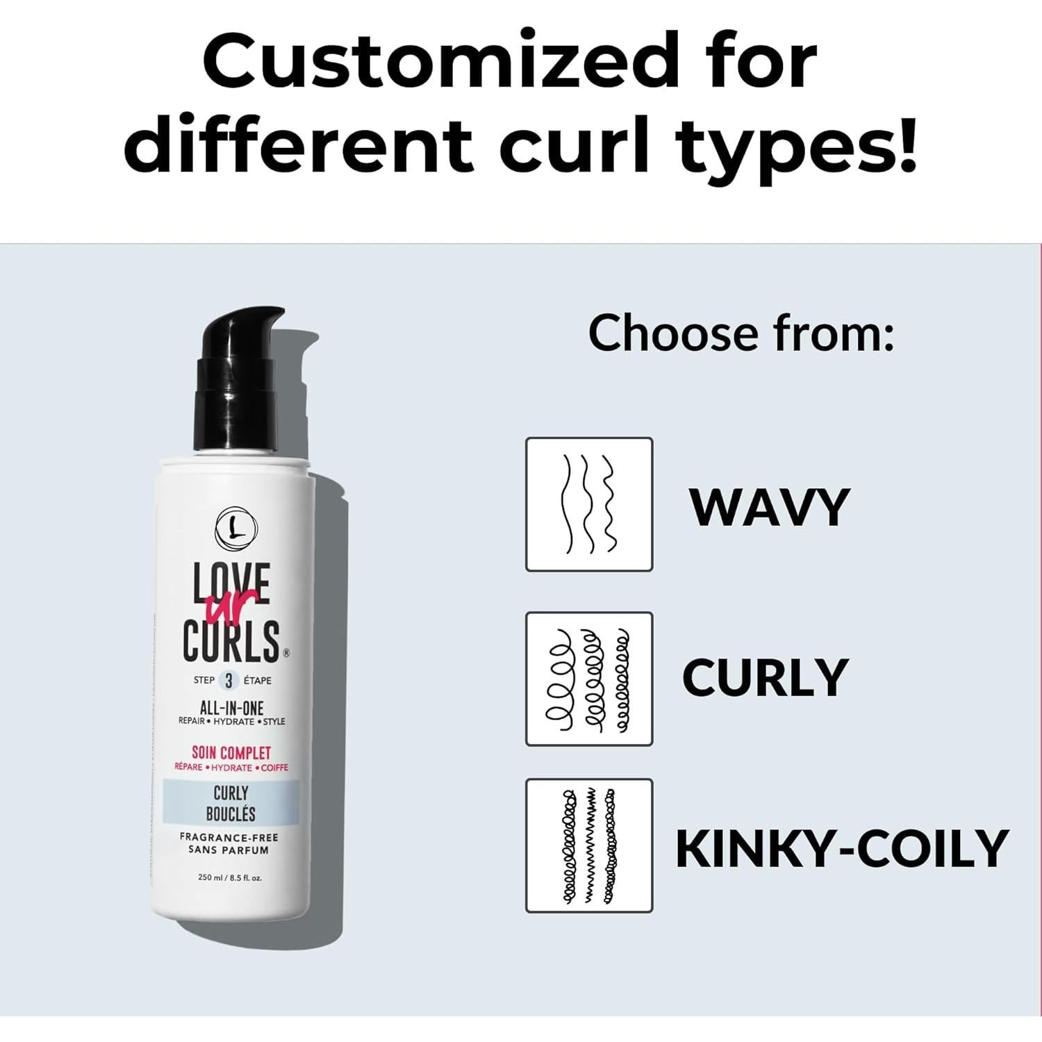 Crema Estilizador Todo en Uno LUS 250mL Sin Fragancia para Rizos