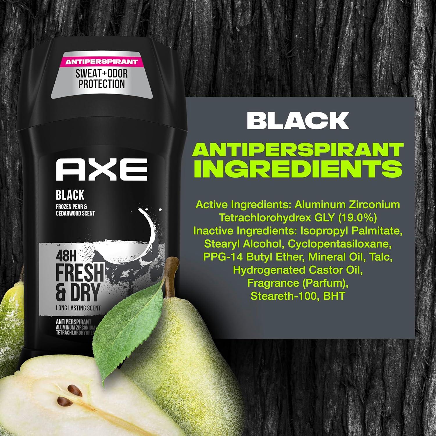 AXE Antitranspirante en Barra Negro 76.5g x 4 - 48h Protección