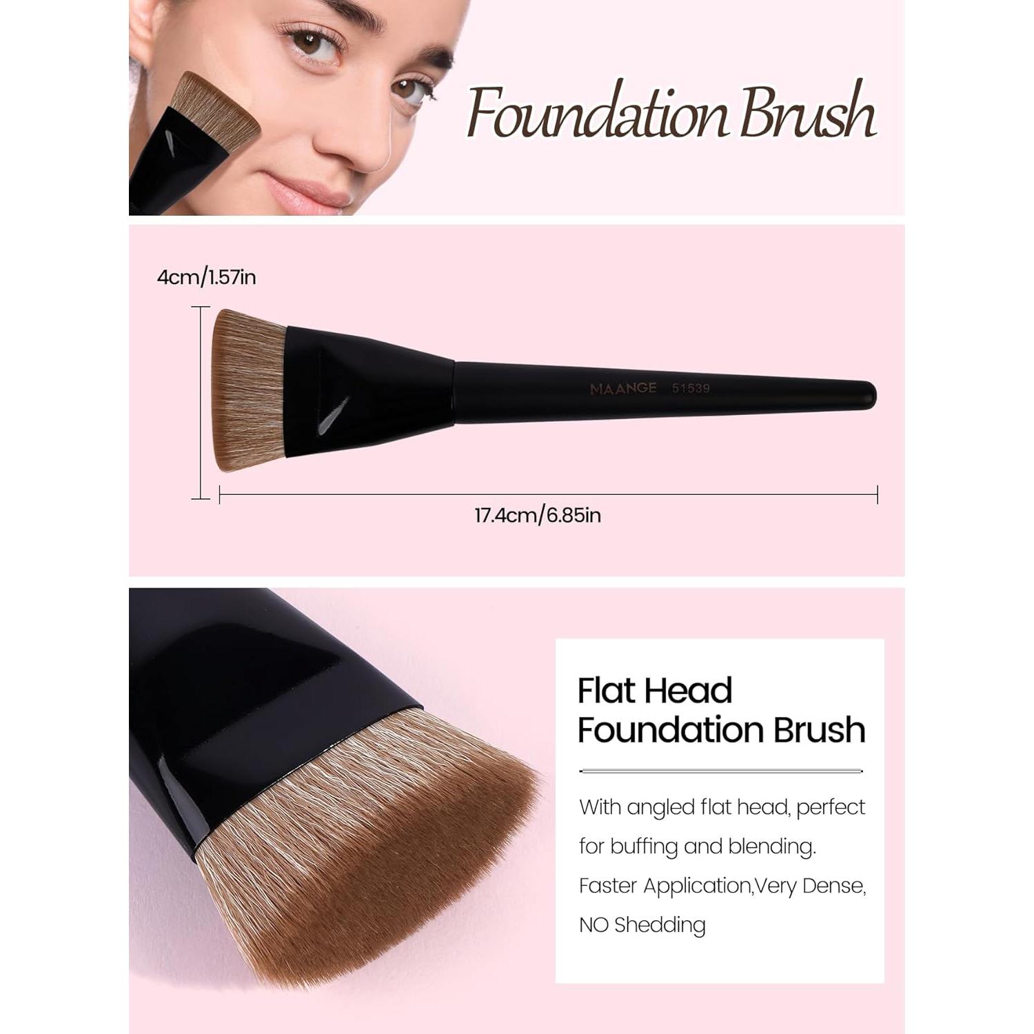 Juego de Brochas de Maquillaje MAANGE 4 Pcs Alta Calidad