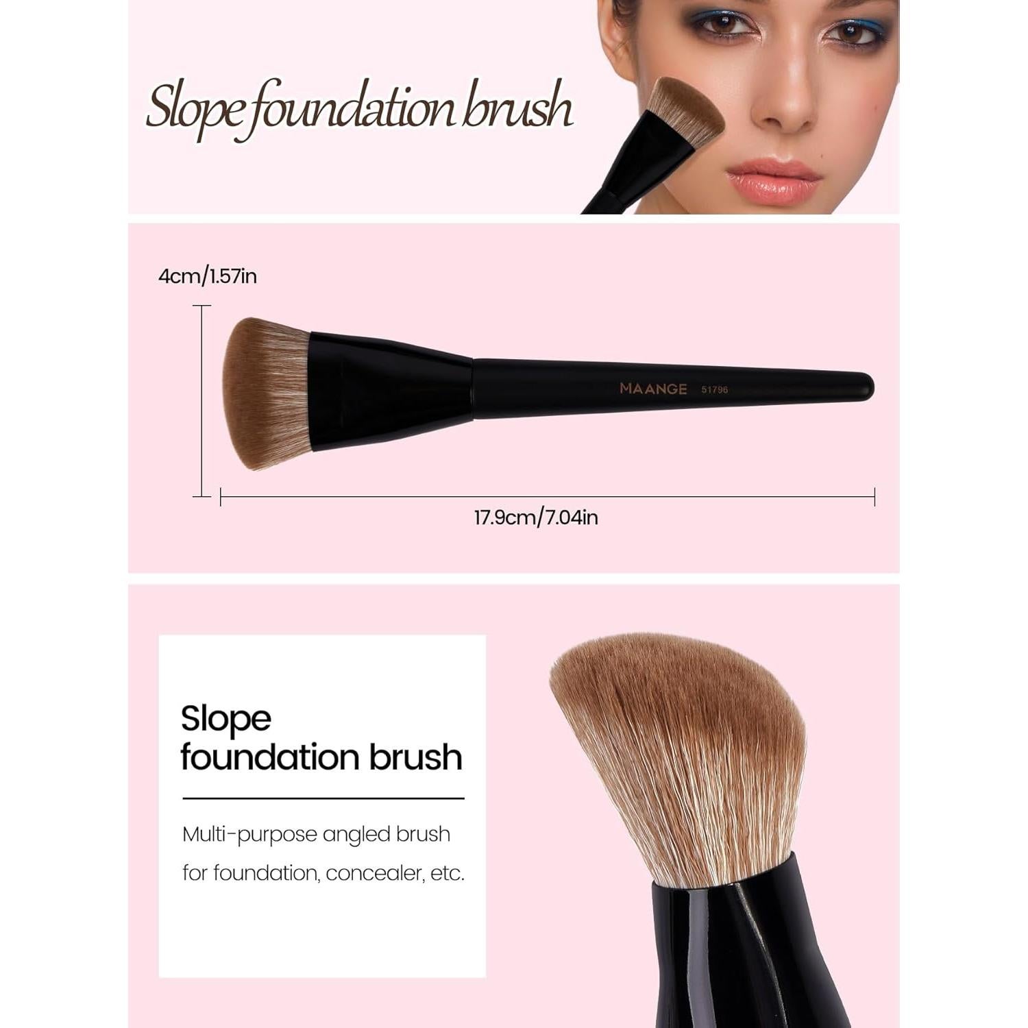 Juego de Brochas de Maquillaje MAANGE 4 Pcs Alta Calidad
