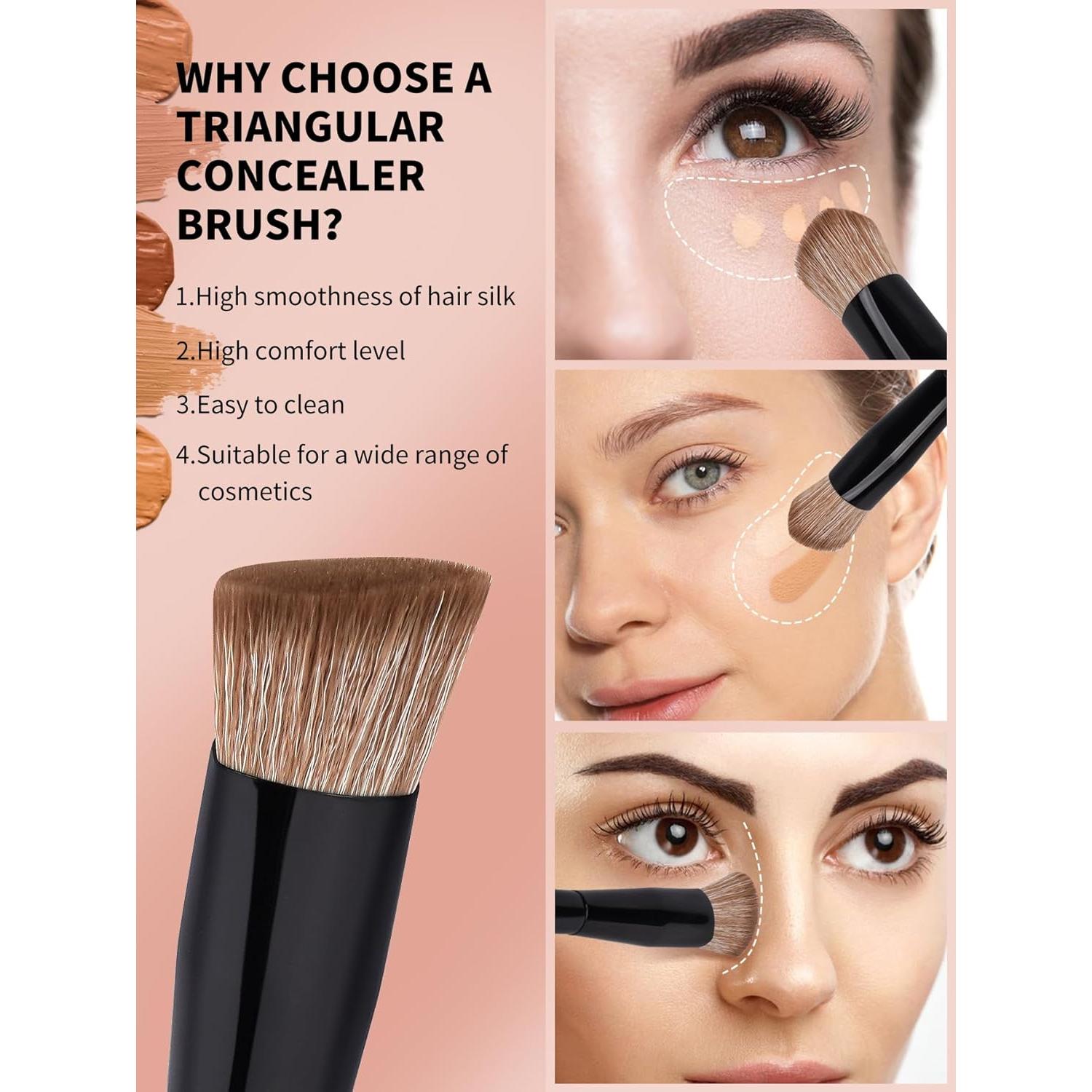 Juego de Brochas de Maquillaje MAANGE 4 Pcs Alta Calidad