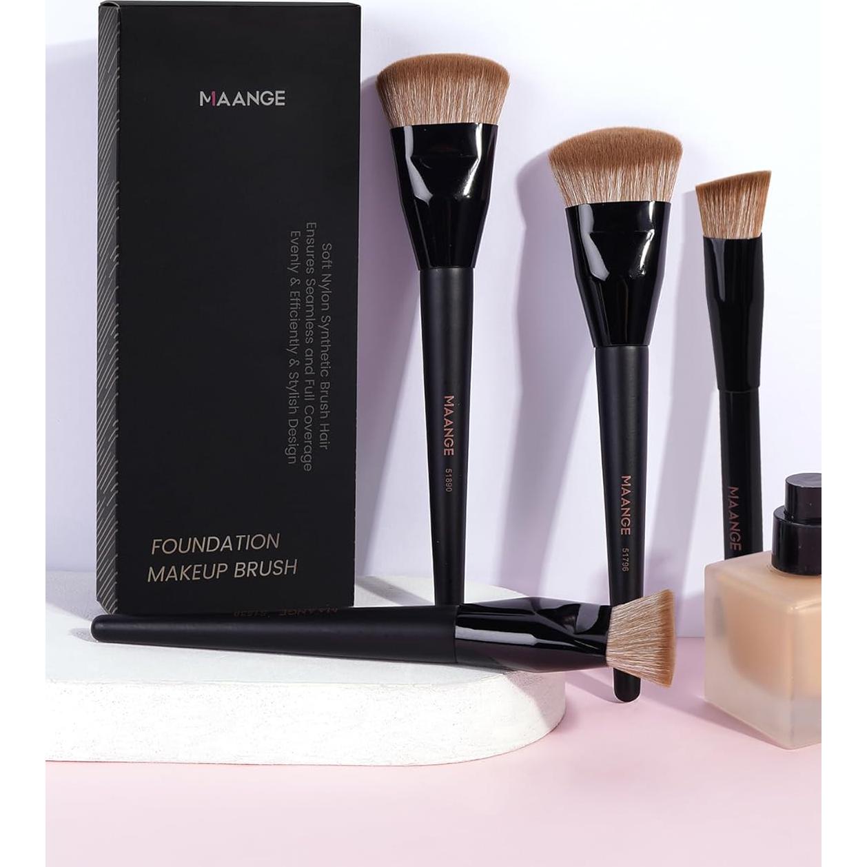 Juego de Brochas de Maquillaje MAANGE 4 Pcs Alta Calidad