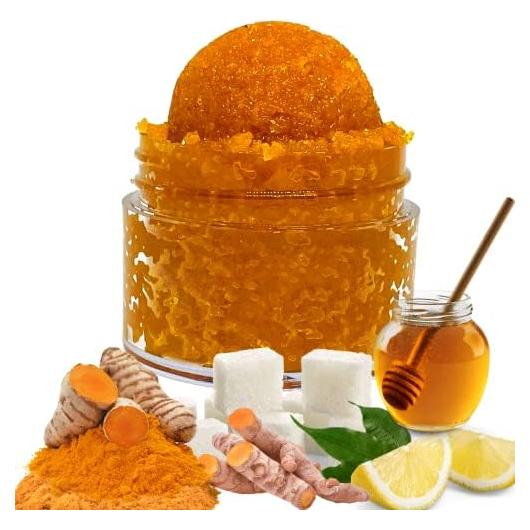 Exfoliante Suave de Azúcar Orgánico Ammoya 28.35g - Limón y Cúrcuma