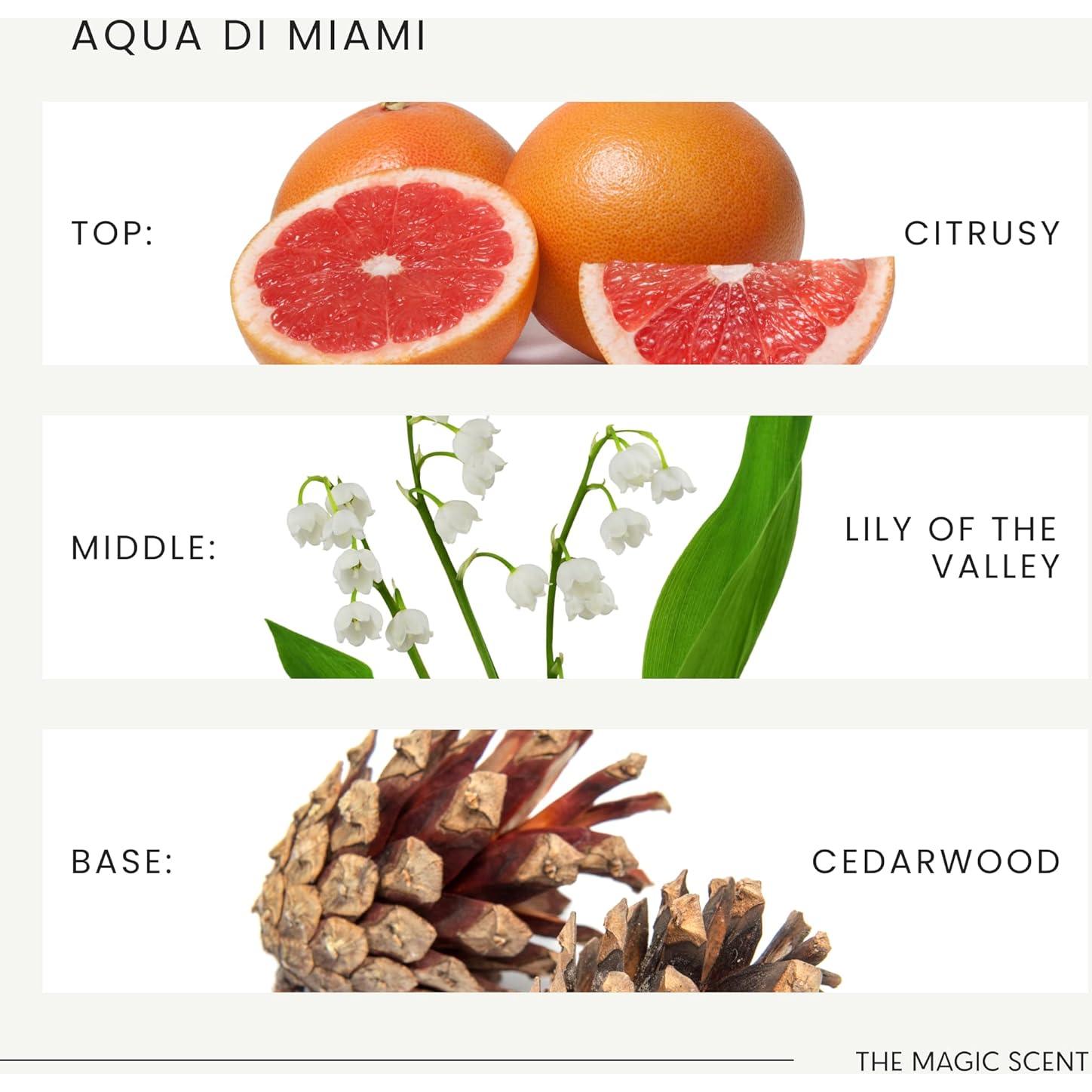 Aceite Difusor Aqua di Miami 120 mL - Aromas de Lujo
