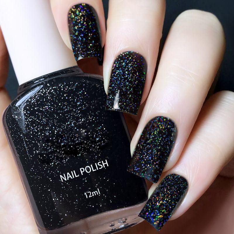 Esmalte de Uñas COSMOO Negro Brillante 12ml Vegano Secado Rápido