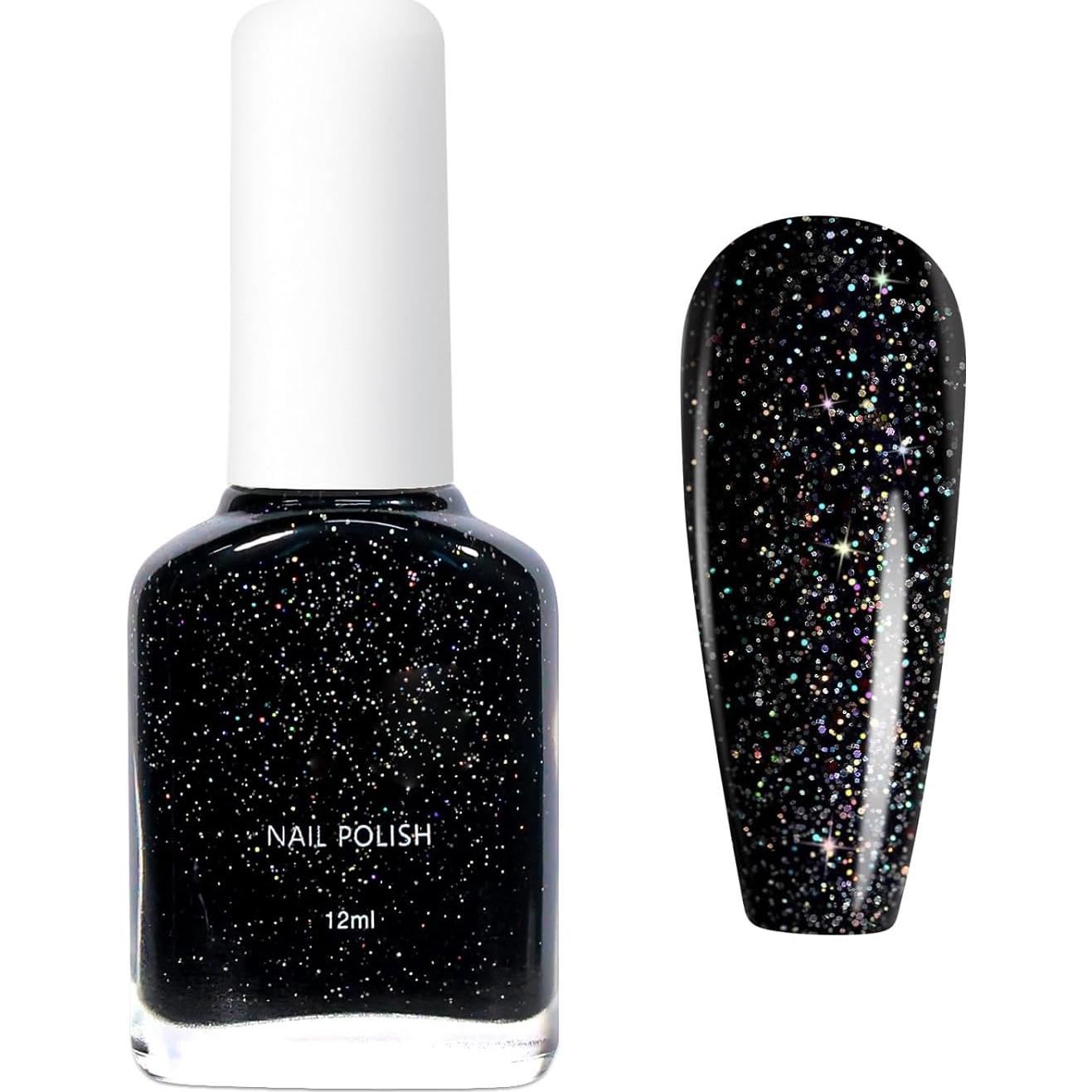 Esmalte de Uñas COSMOO Negro Brillante 12ml Vegano Secado Rápido