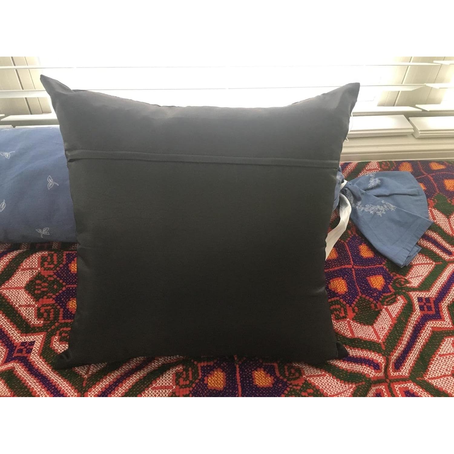 Funda de Cojín Decorativa Avarada Elefante 40x40 cm Negro Rojo