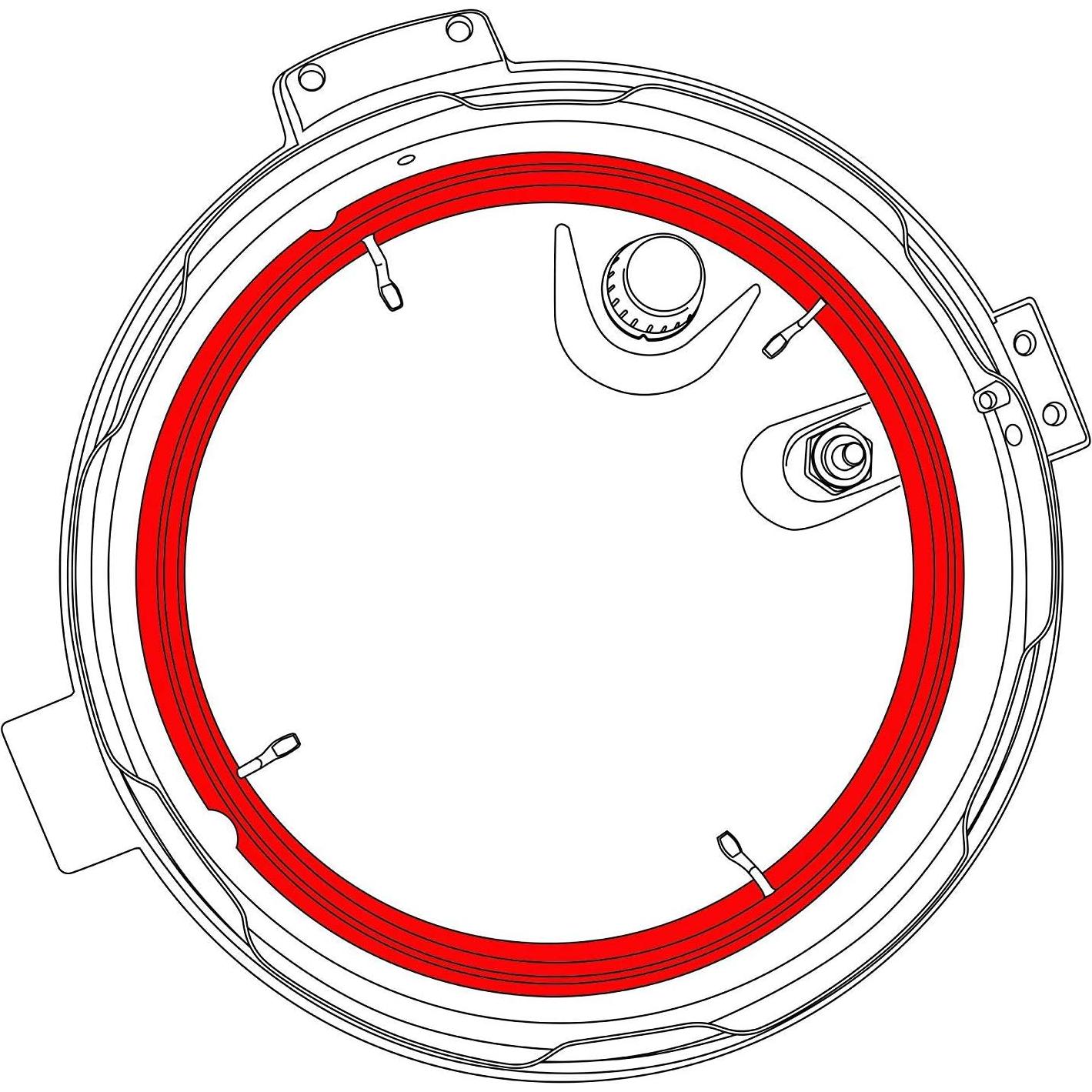 Anillo de Sellado de Silicona GJS Gourmet para Olla 10L