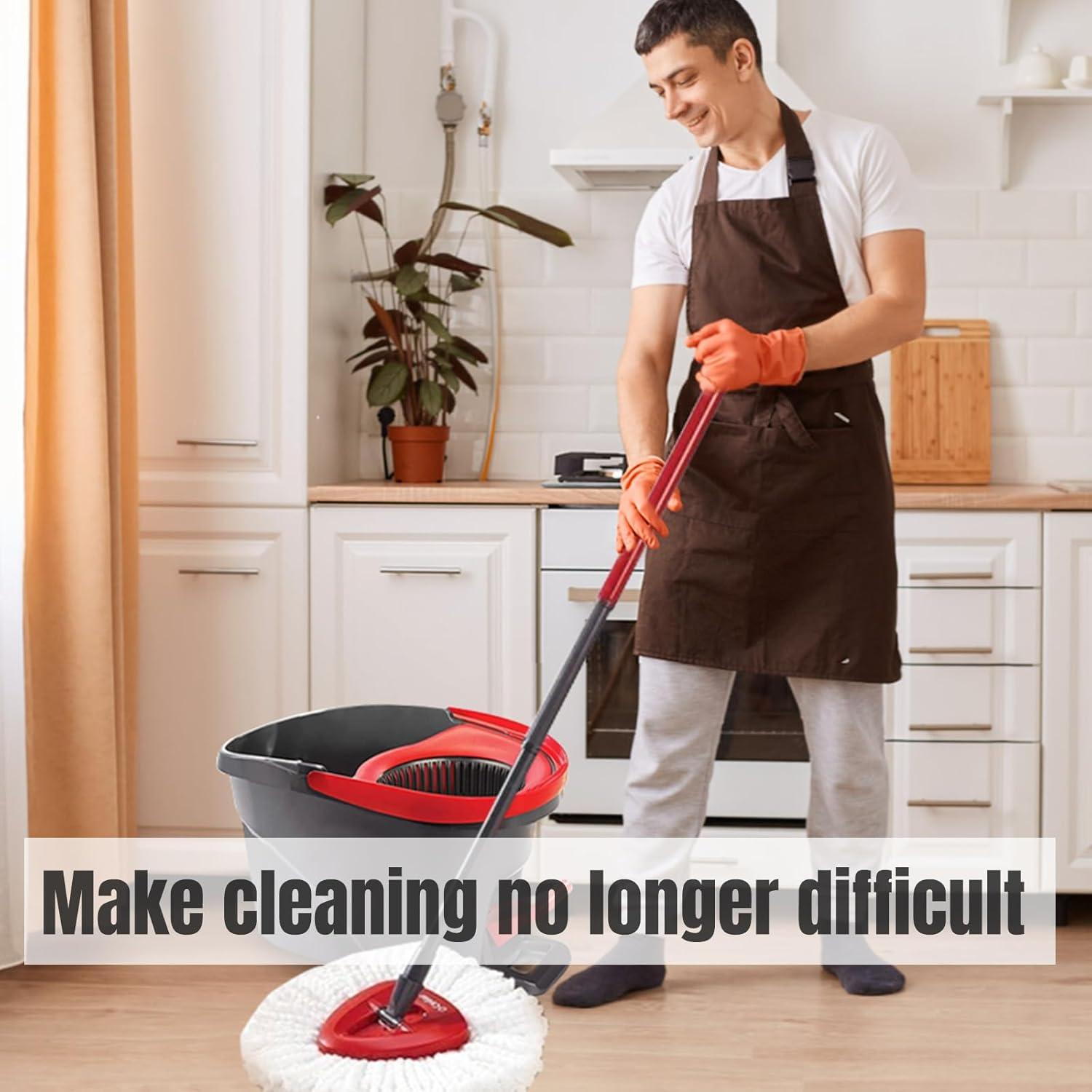 Cabezas de Repuesto para Mop de Giro 3 Pcs Microfibra 360°