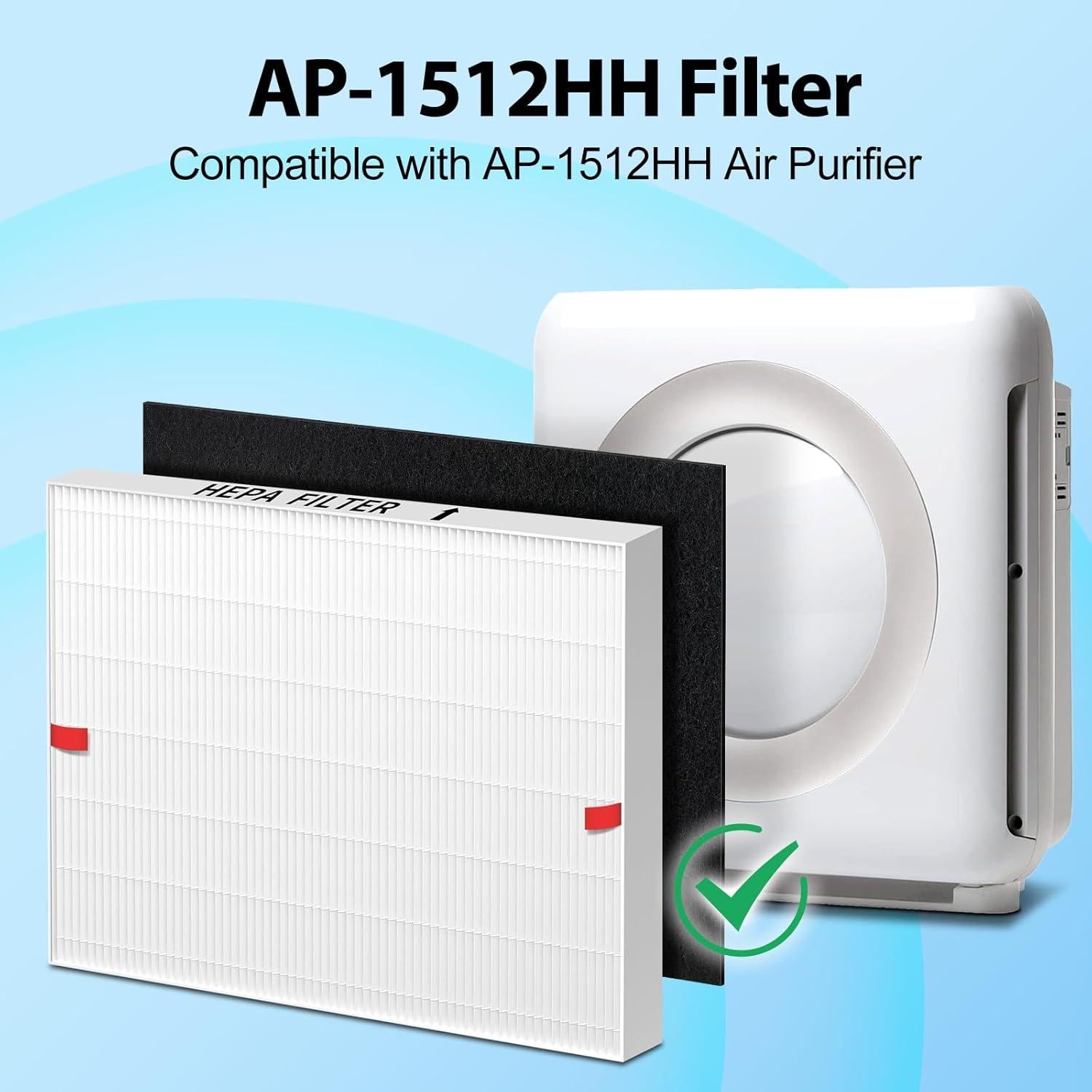 Filtro de Aire HEPA FFAC AP-1512HH para Coway 200M, 2 HEPA + 4 Pre-filtros