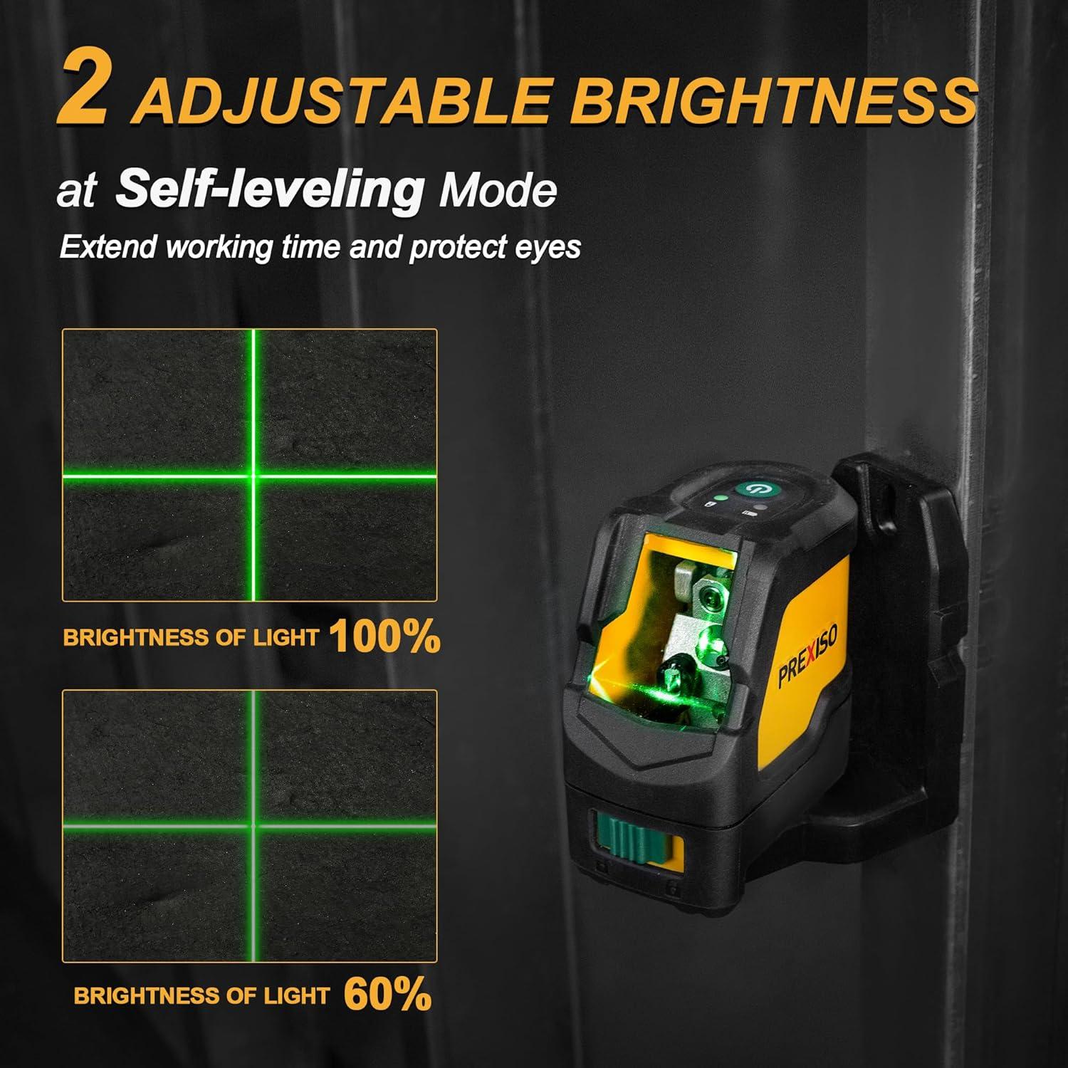 Nivel Láser Prexiso con Trípode IP54 30m Verde Autonivelante