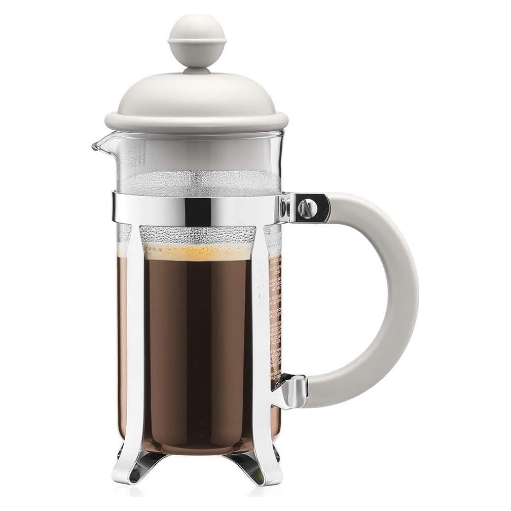 Cafetera Prensa Francesa Bodum CAFFETTIERA 3 Tazas 0.35L Blanca