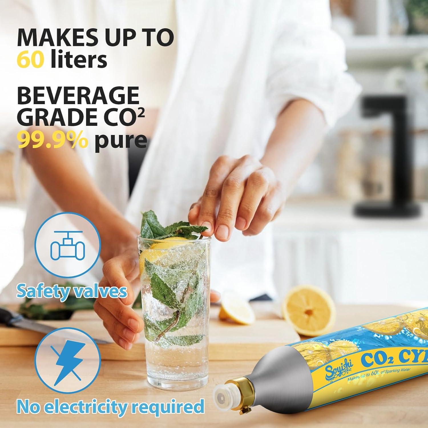 Cilindros de CO2 60L Soyishi - Set de 2 cartuchos roscados