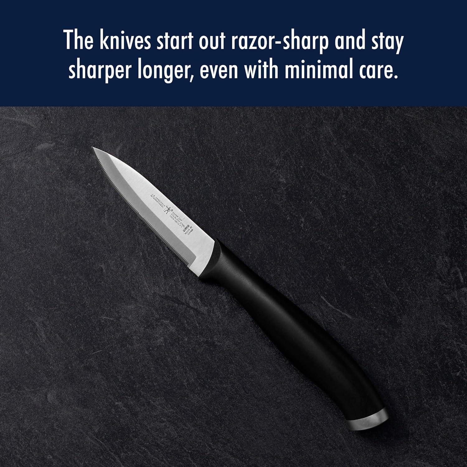 Cuchillo de Pelar HENCKELS Silvercap 3" Acero Inoxidable Negro