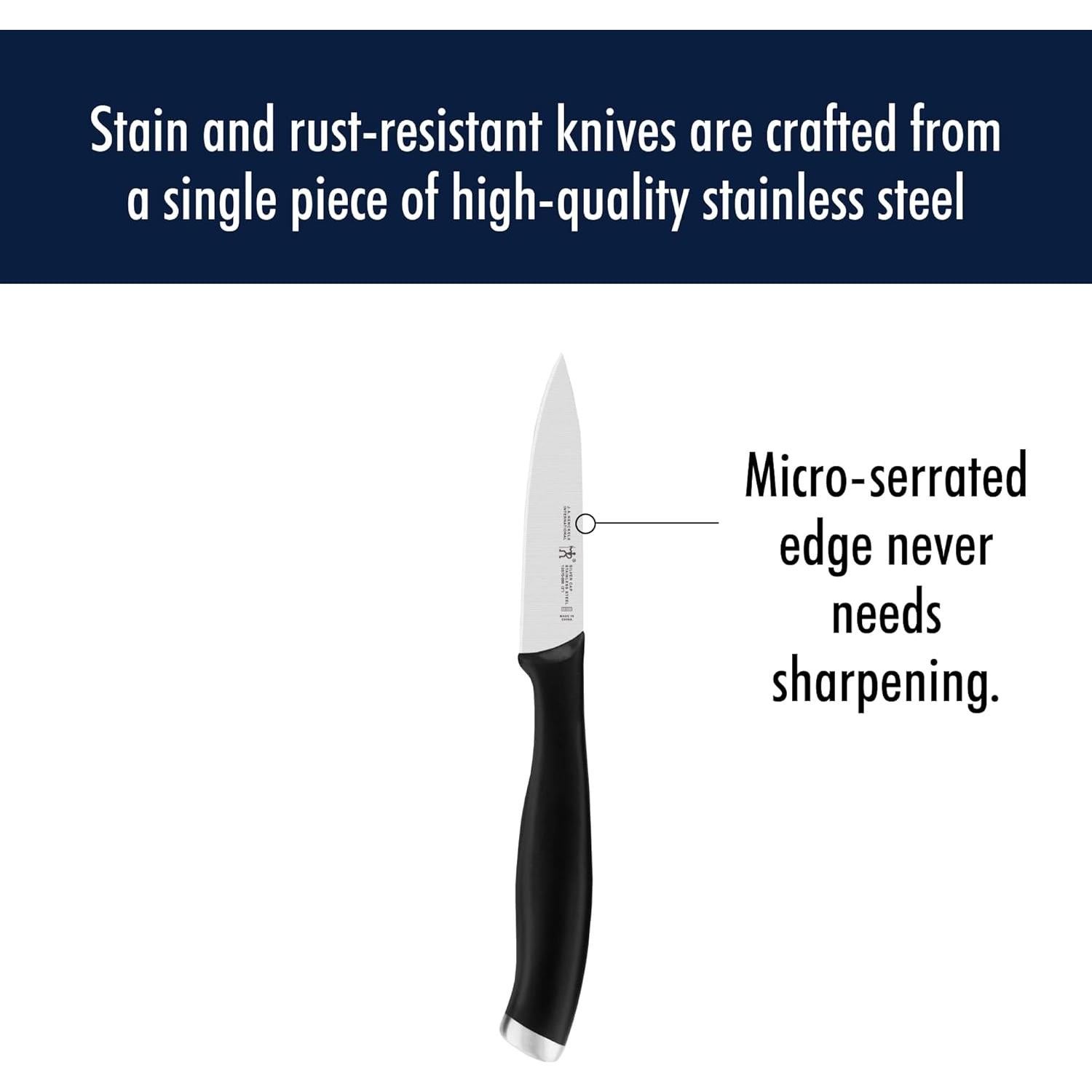 Cuchillo de Pelar HENCKELS Silvercap 3" Acero Inoxidable Negro