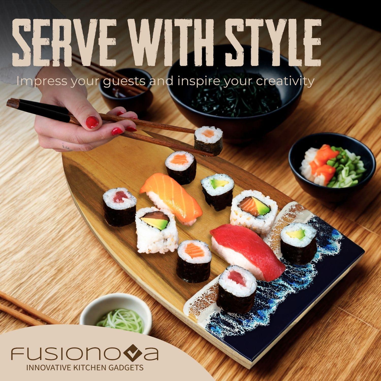 Tabla de Cortar de Acacia Fusionova Surf 40x20 cm Epoxi