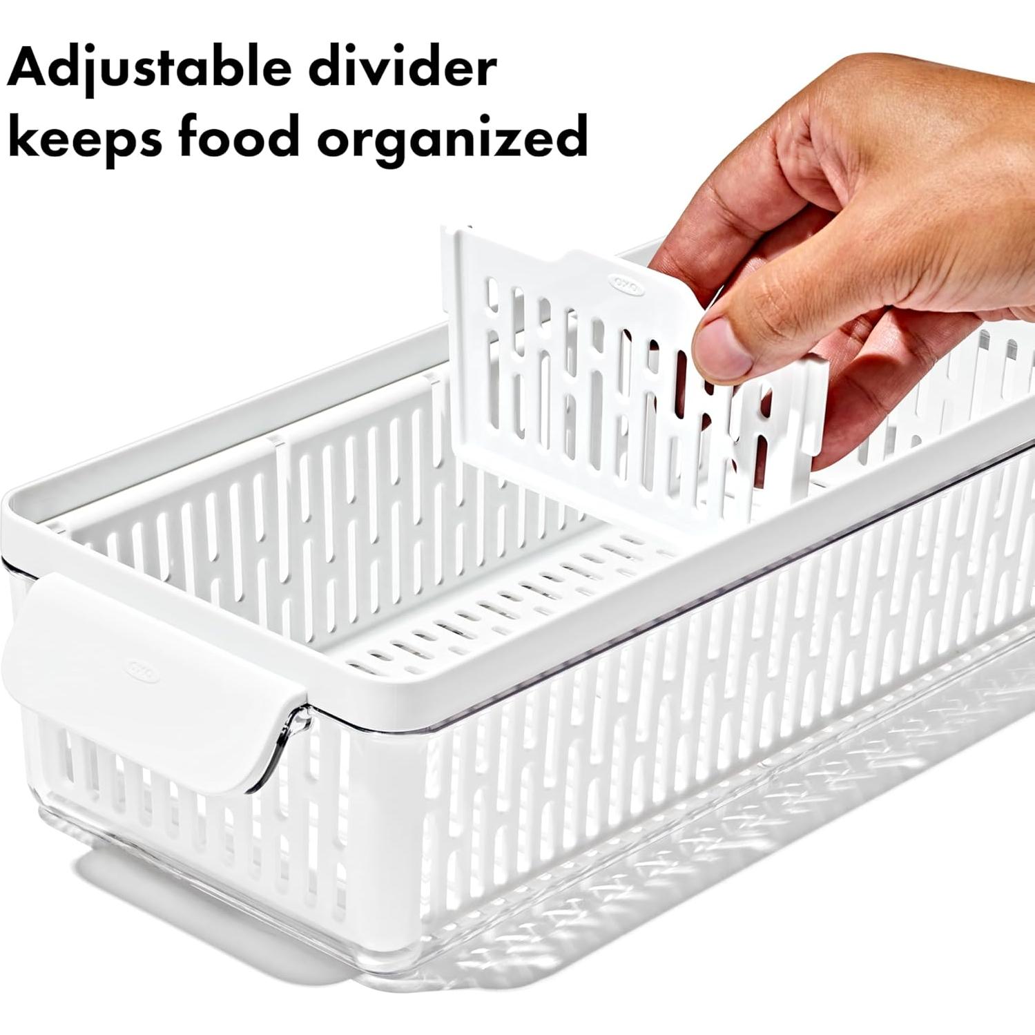 Contenedor Mediano OXO Good Grips - 35.1x18.9x11.8 cm, Blanco