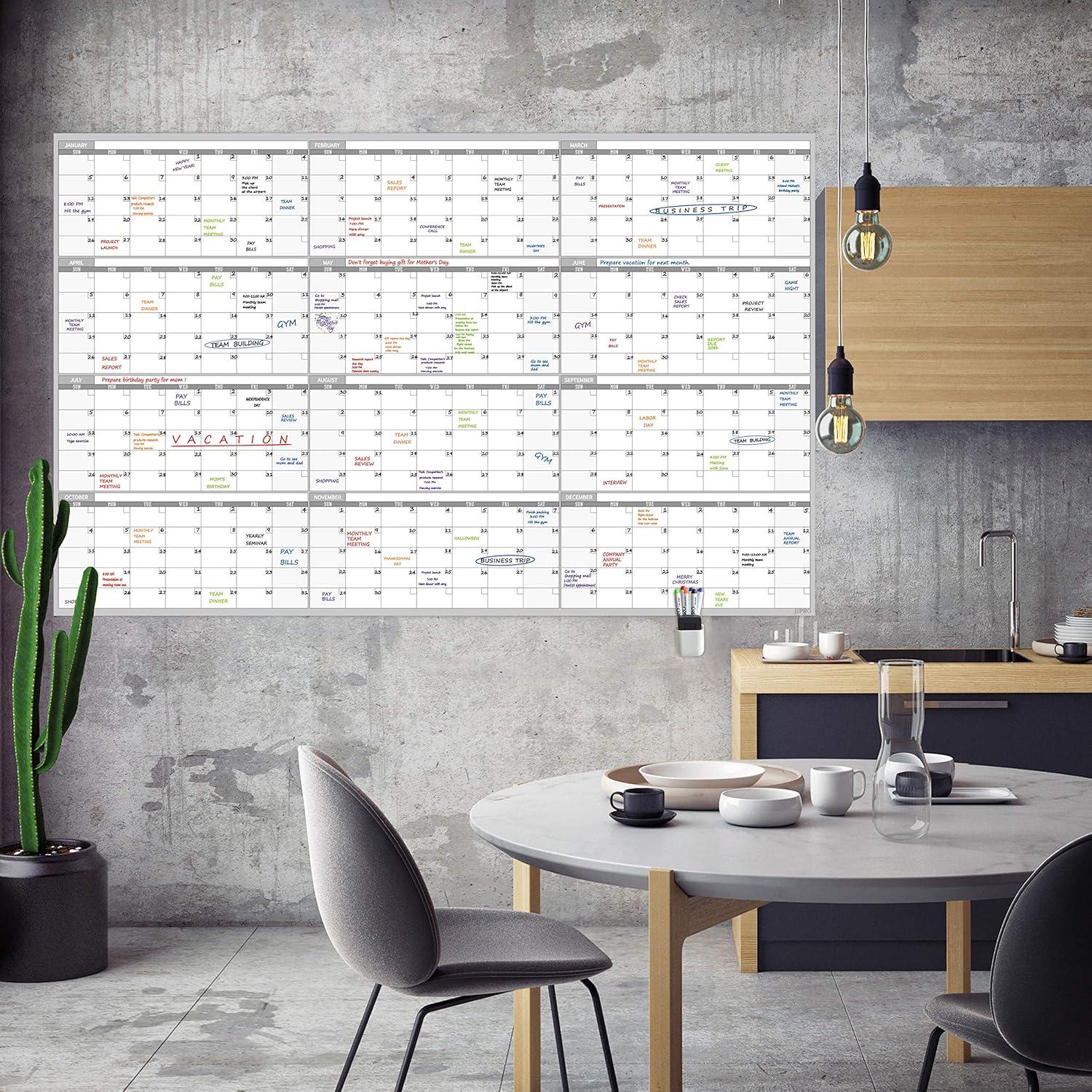 Calendario de Pared Borrable JJPRO 152x96 cm Anual No Datado