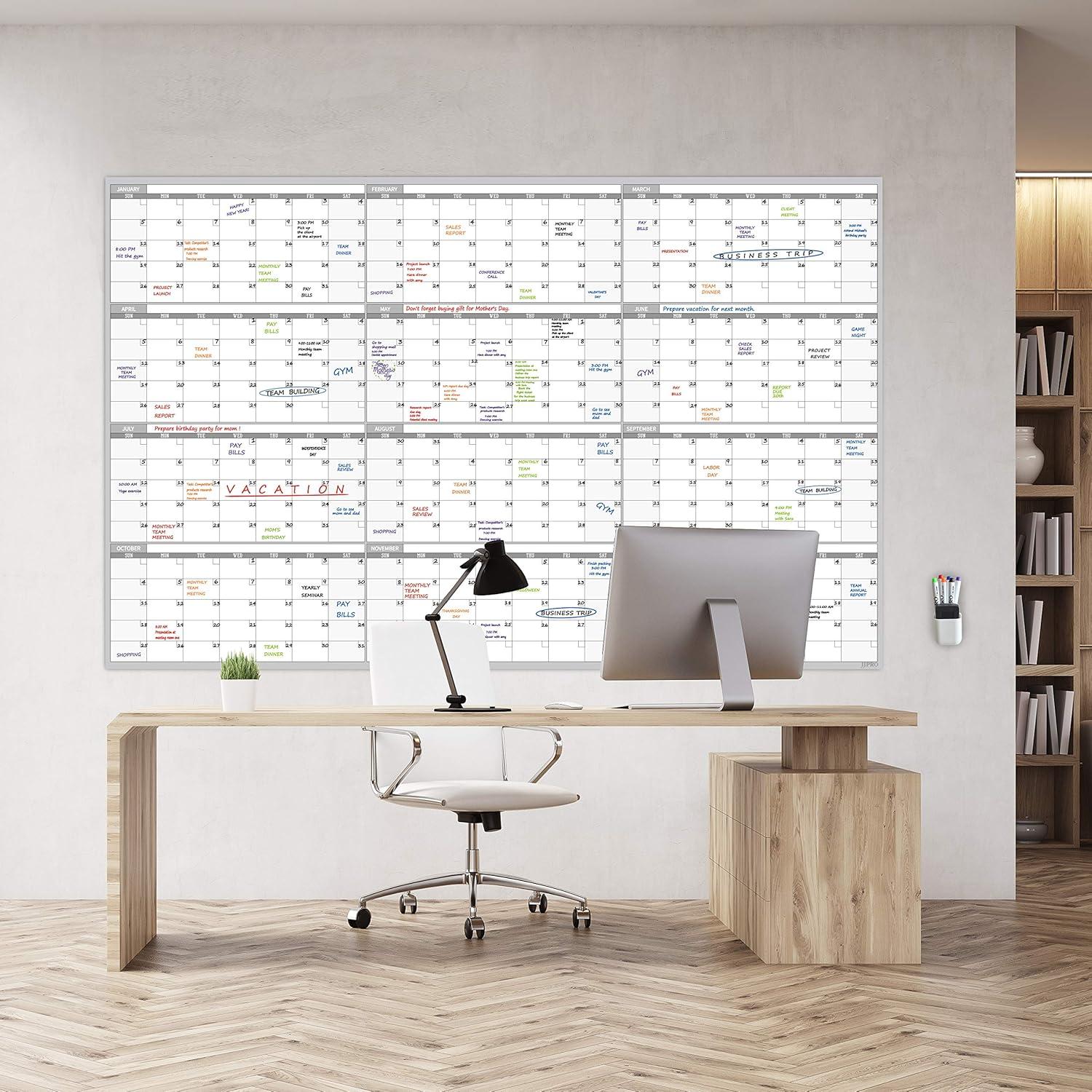 Calendario de Pared Borrable JJPRO 152x96 cm Anual No Datado