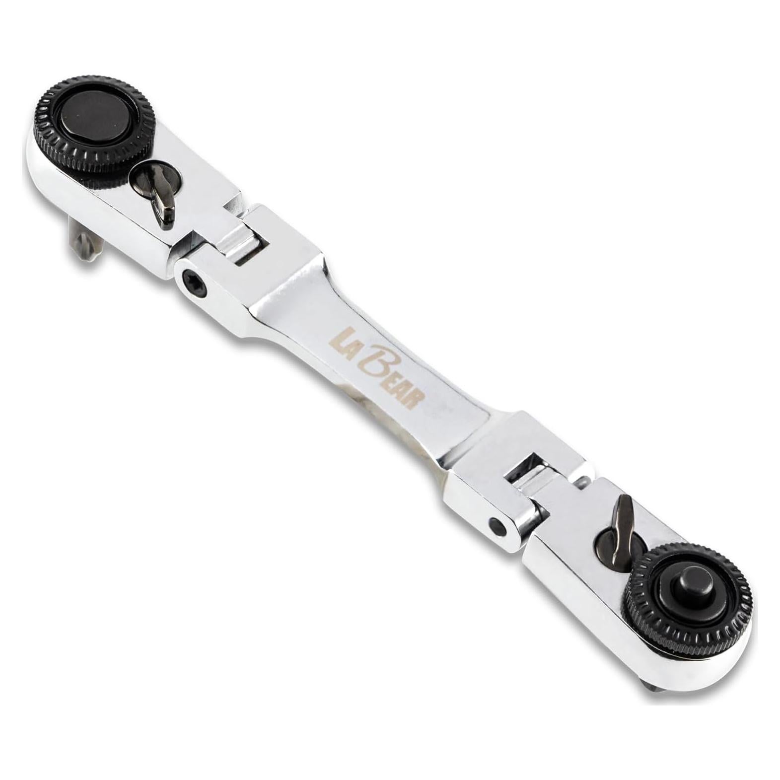 Carraca Dual Flexible LABEAR 1/4" con Cabeza de 180°