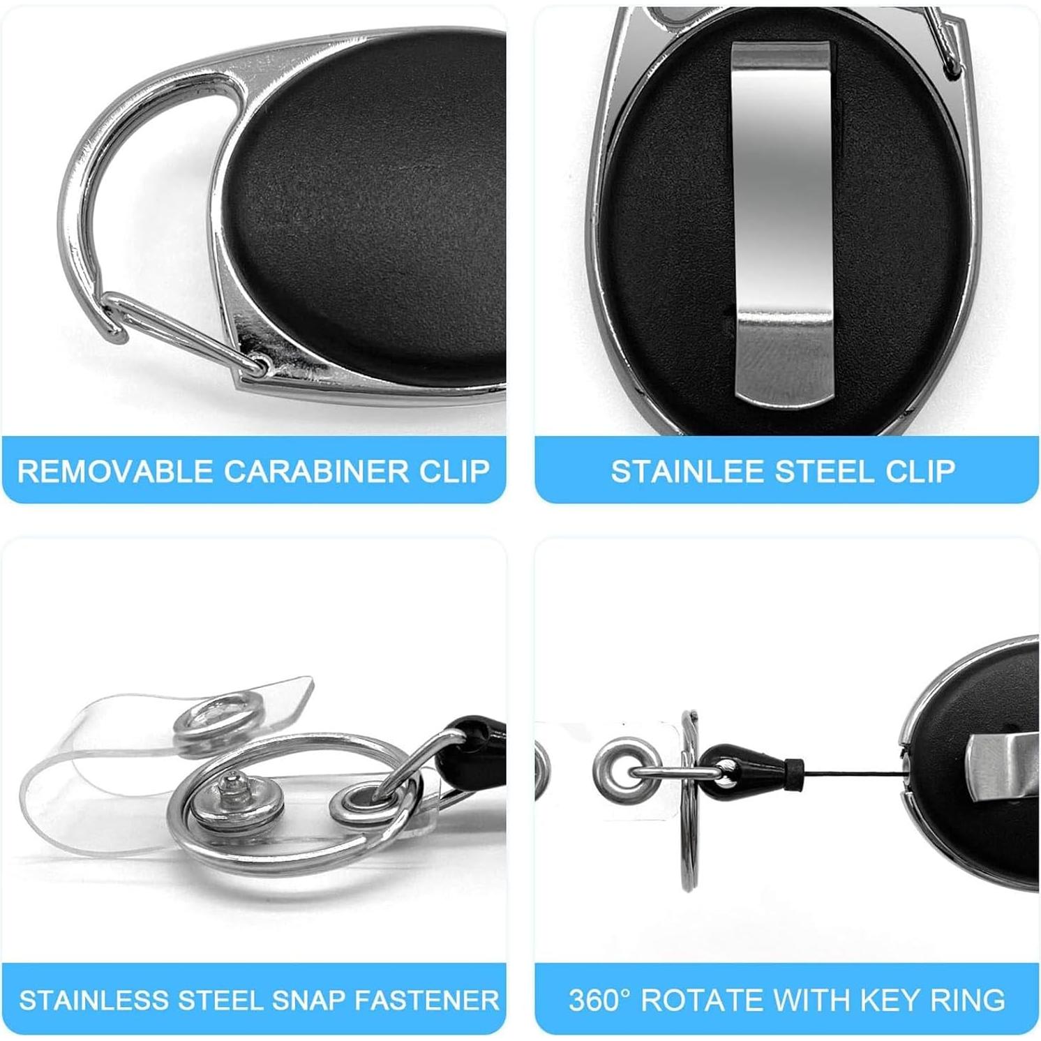 Carrete Insignia Teskyer 2 Pack Resistente con Clip y Llavero