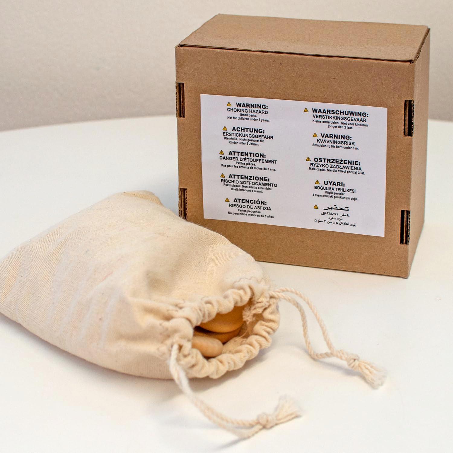 Juego de Memoria de Animales Salvajes Ulanik - 30 Fichas de Madera