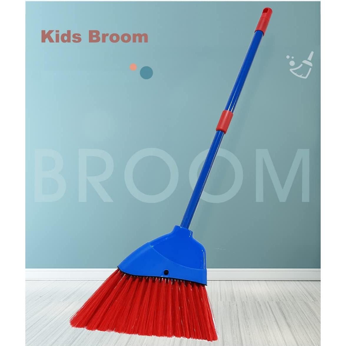 Escoba para Niños Xifando Retráctil Azul y Rojo 81cm