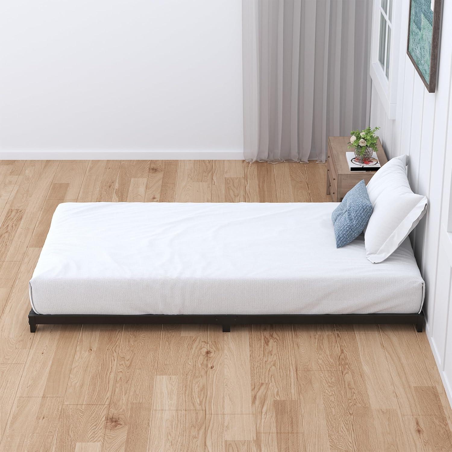 Marco de Cama Twin Nailsong 4 Pulgadas Metal Negro