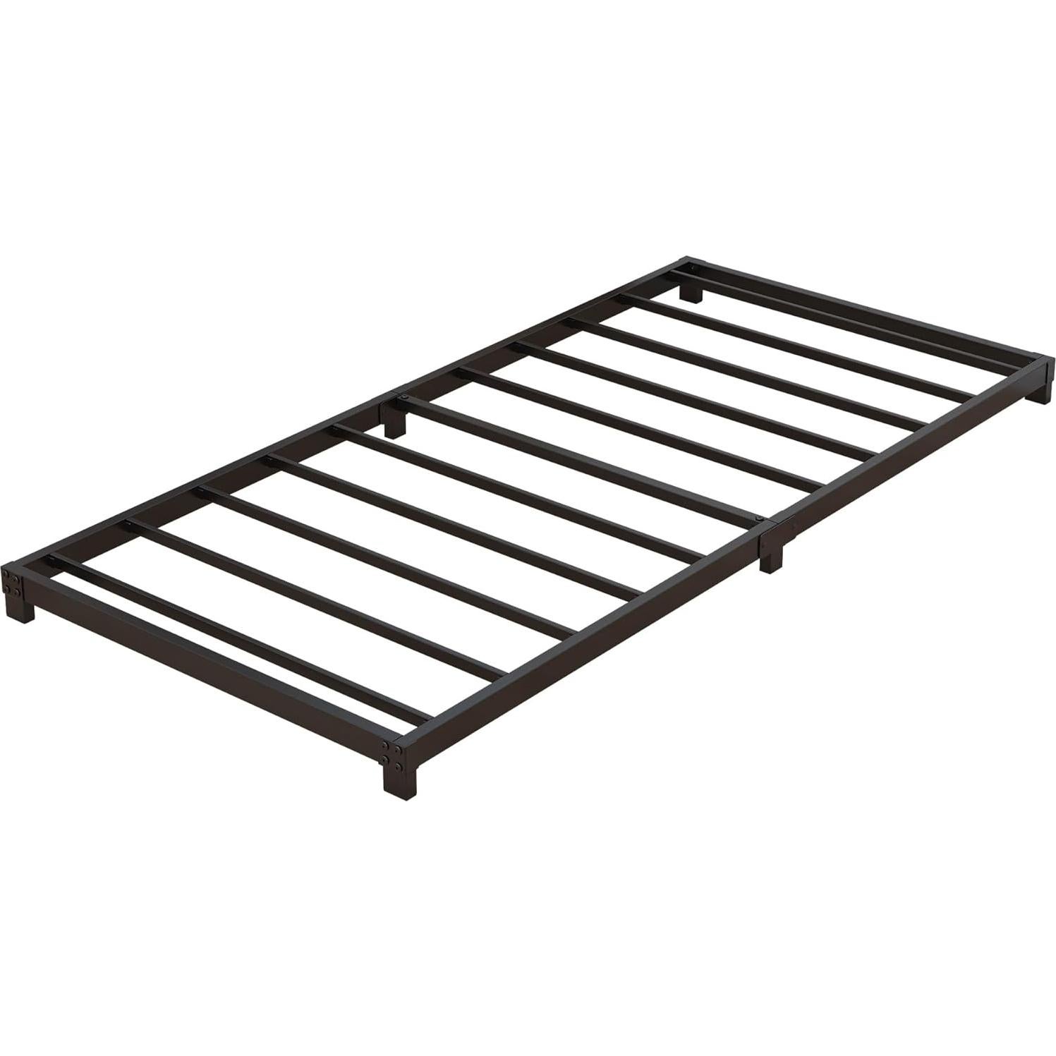 Marco de Cama Twin Nailsong 4 Pulgadas Metal Negro