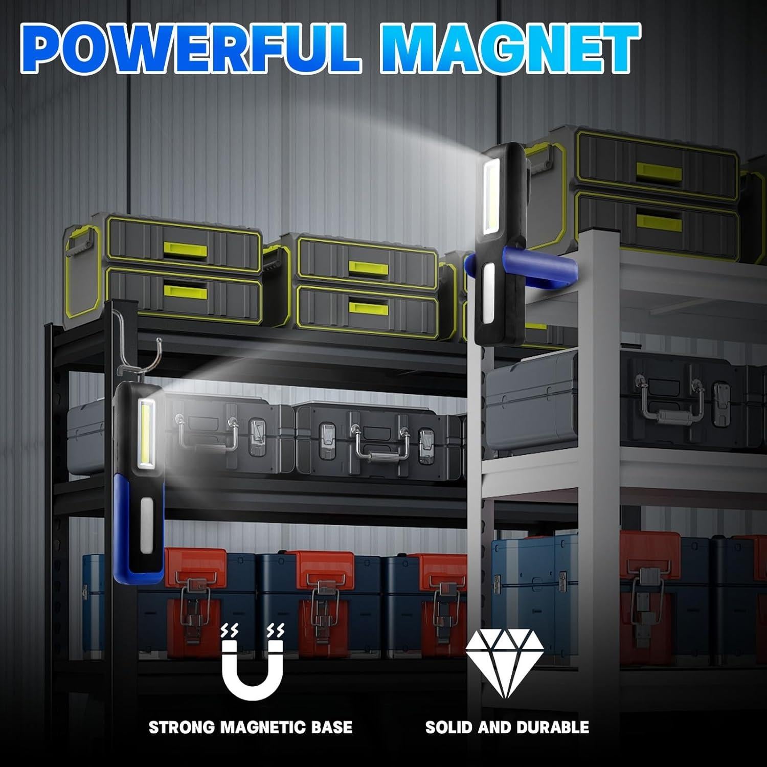 Luz de trabajo LED SHINROW 1000 lúmenes recargable magnética