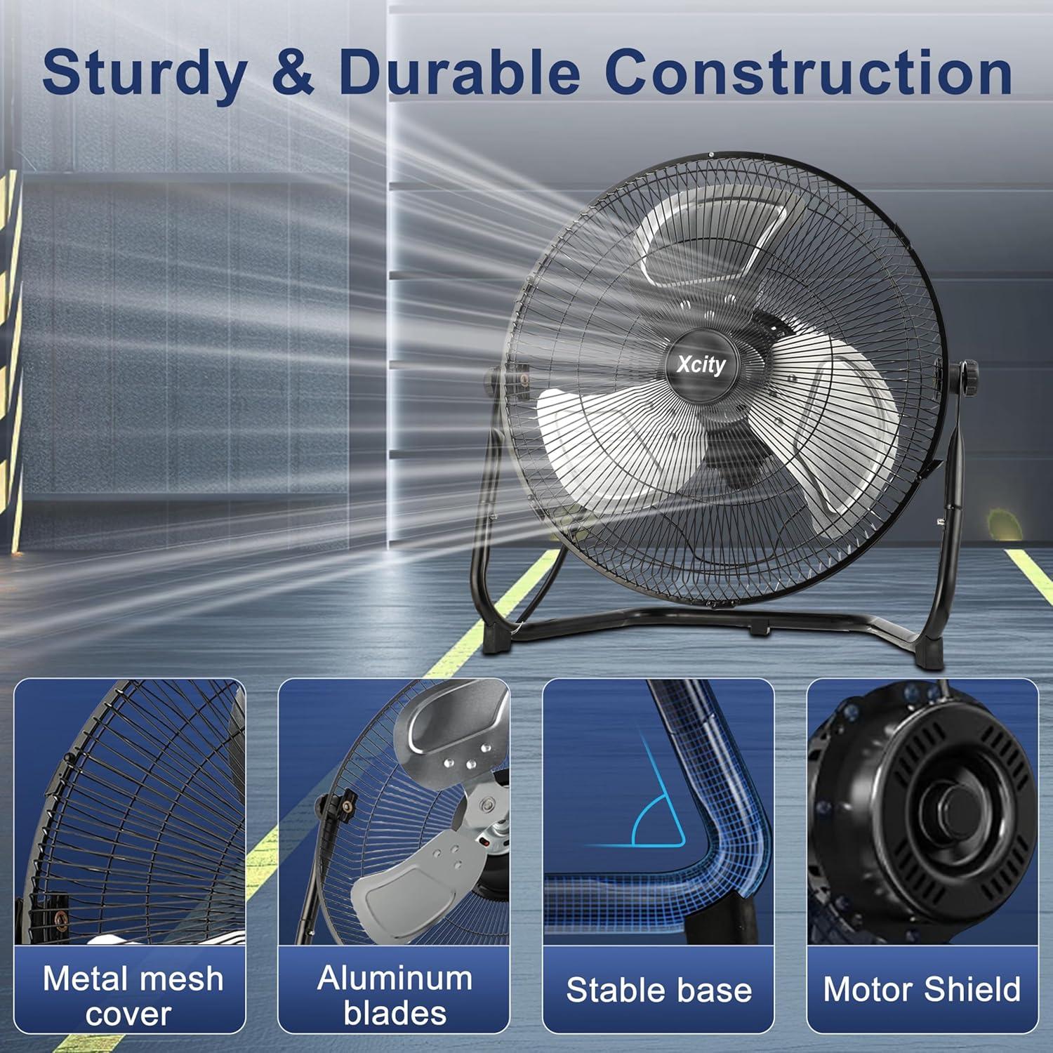 Ventilador de Piso Industrial Xcity 30 cm 1800 CFM 3 Velocidades