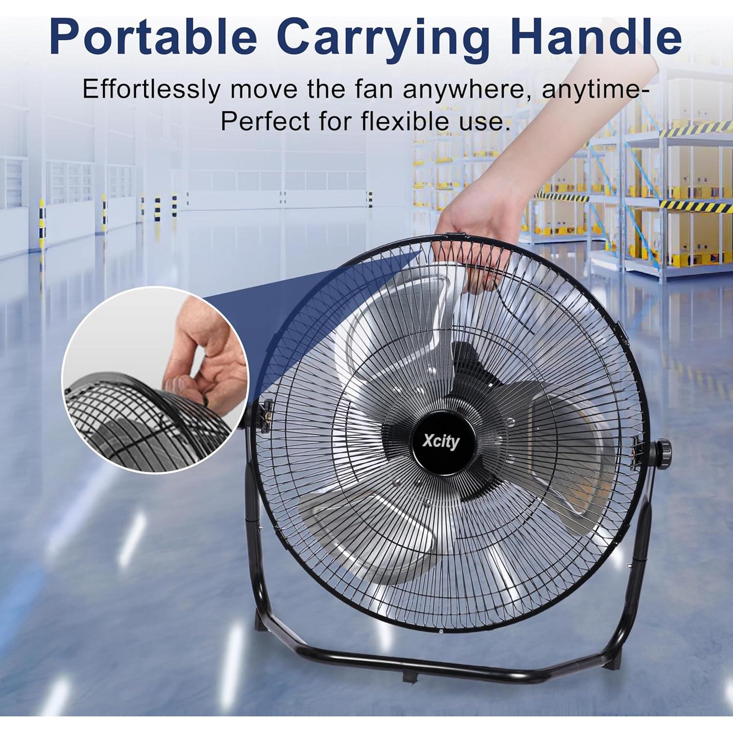 Ventilador de Piso Industrial Xcity 30 cm 1800 CFM 3 Velocidades