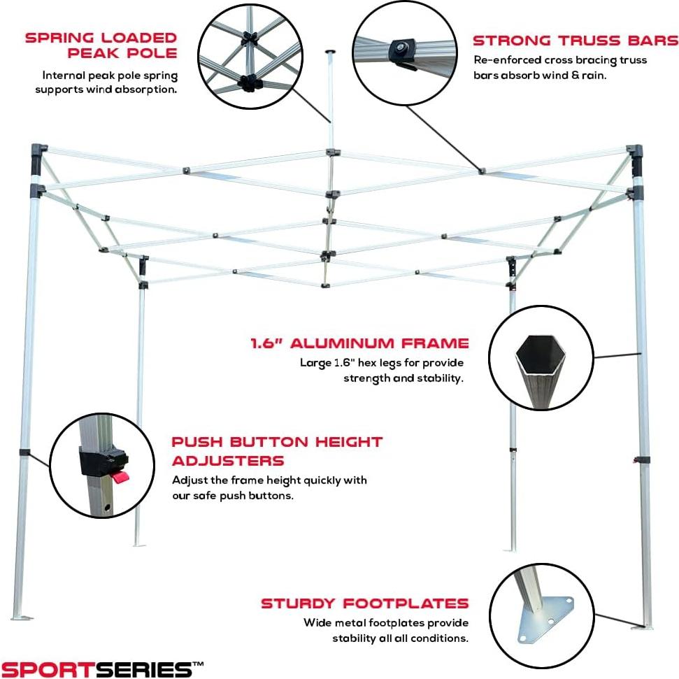 Carpa Plegable 10x10 Rocket Canopy Blanca Impermeable