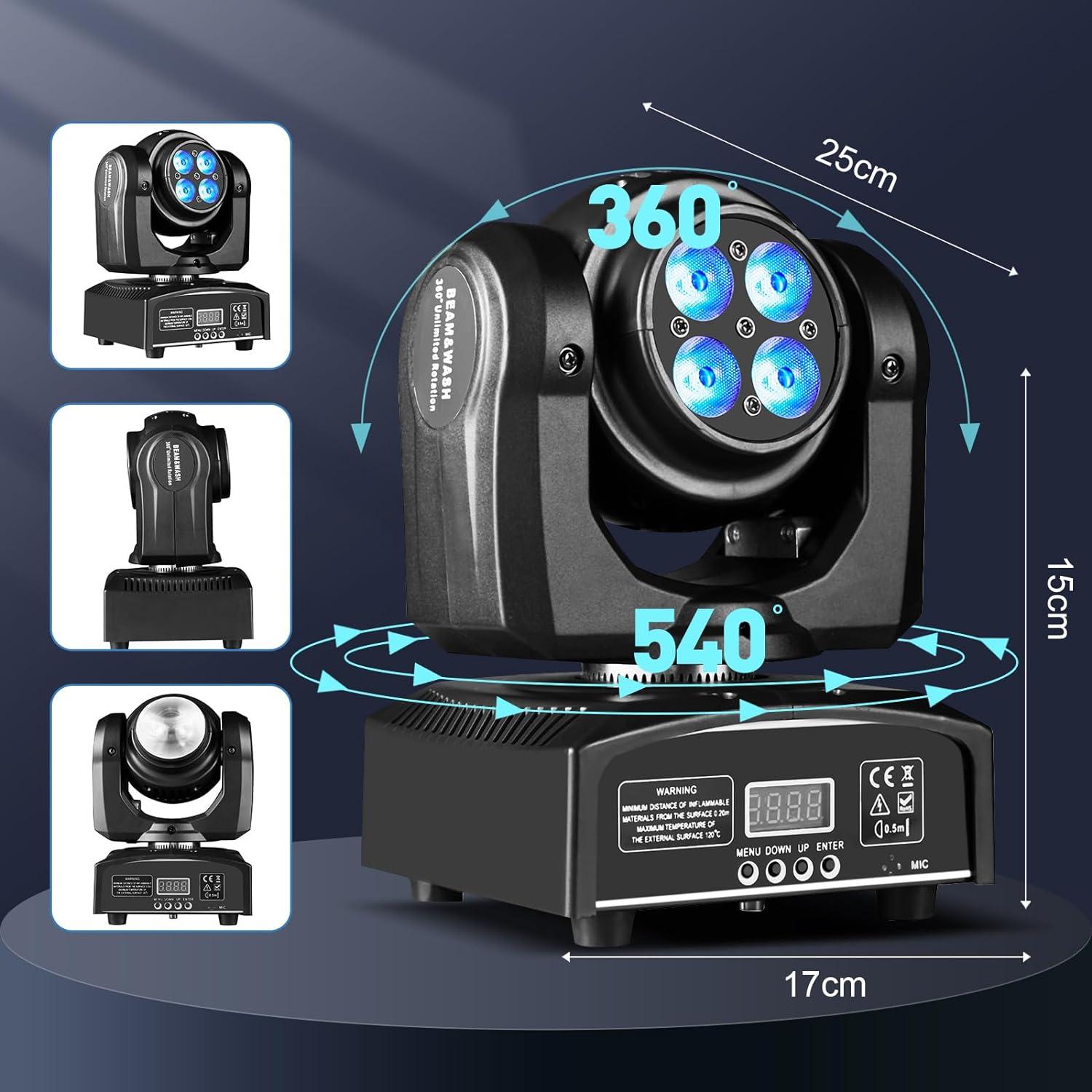 Luz LED Cabeza Móvil XFALIGHTS 100W Doble Lado RGBW