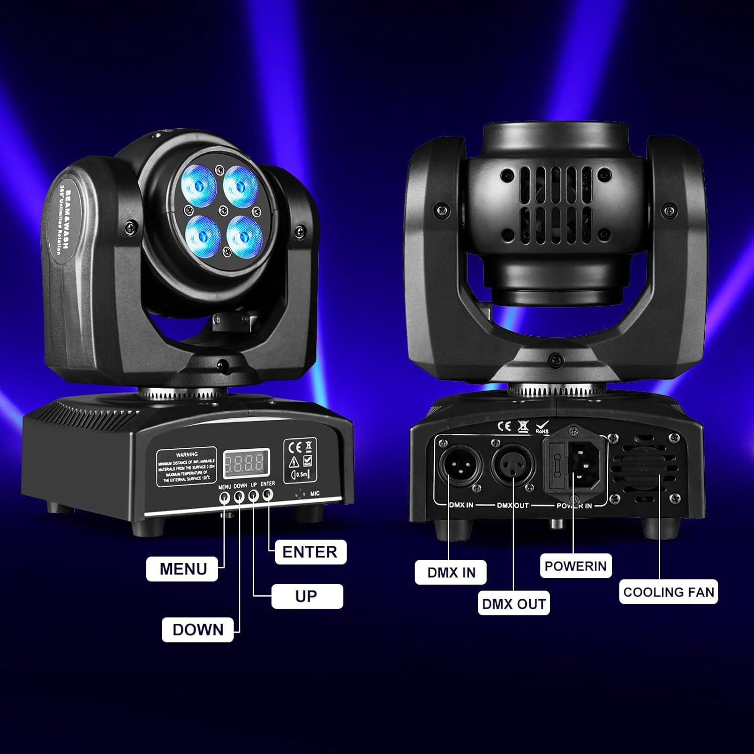 Luz LED Cabeza Móvil XFALIGHTS 100W Doble Lado RGBW