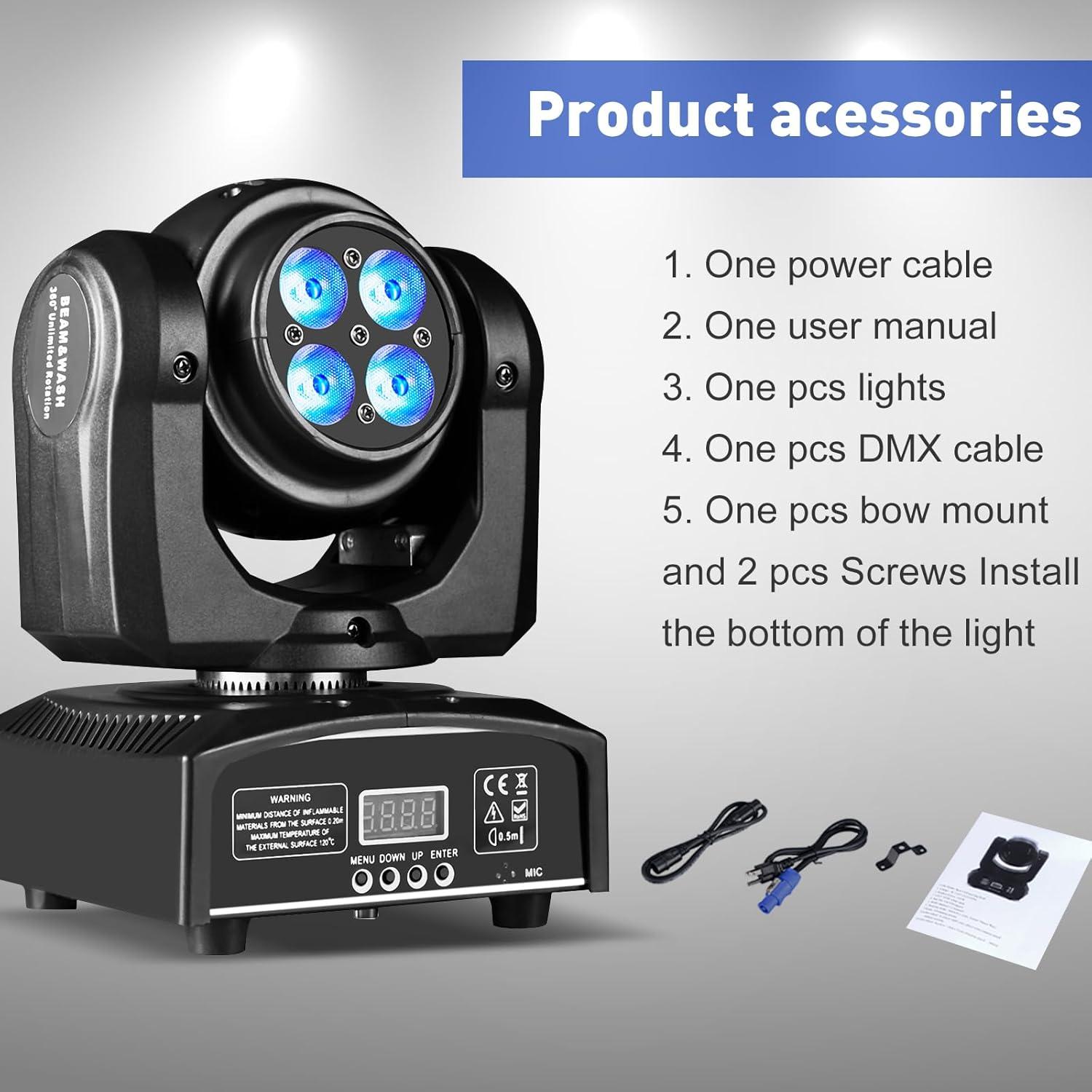 Luz LED Cabeza Móvil XFALIGHTS 100W Doble Lado RGBW