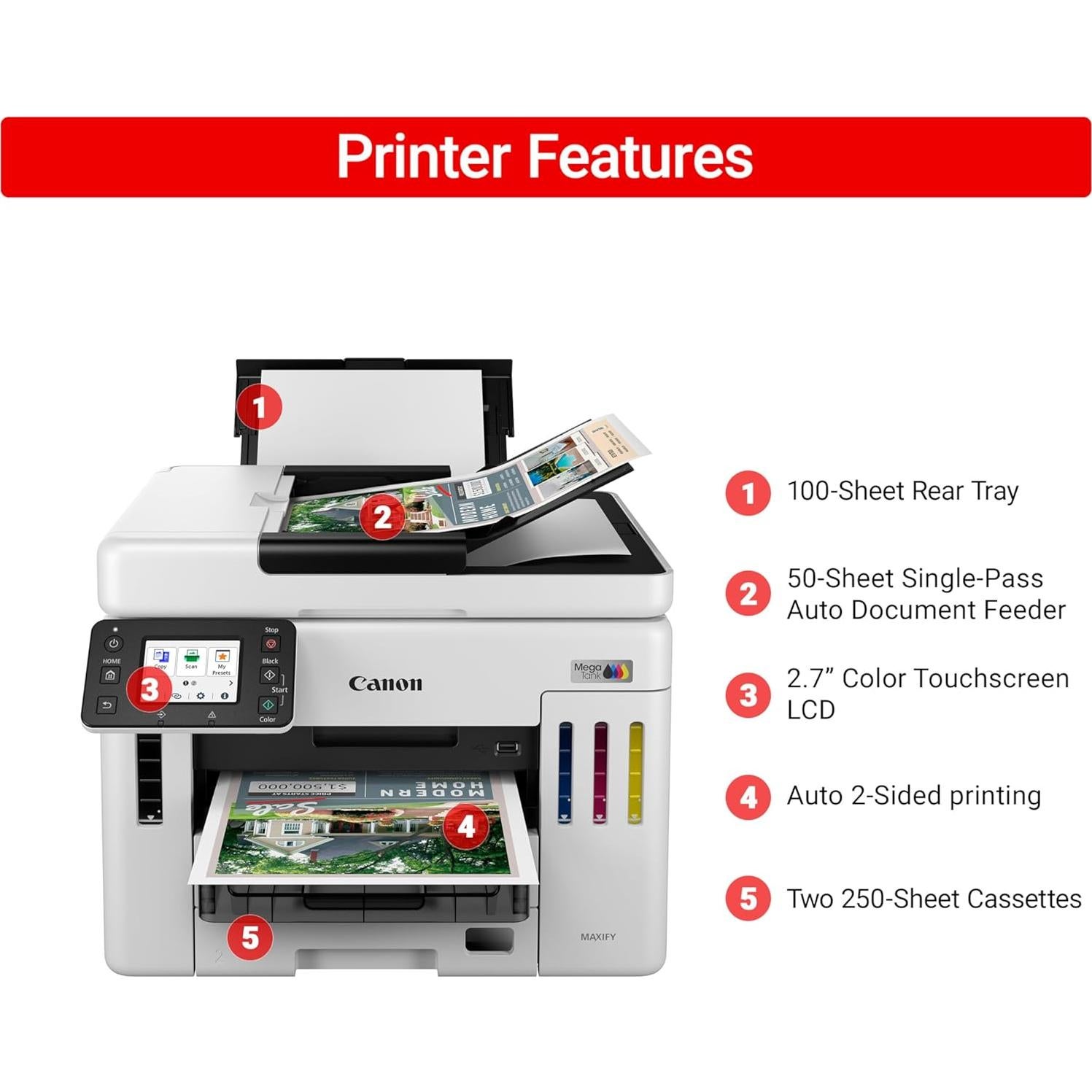 Impresora Todo-en-Uno Inalámbrica Canon Megatank GX7120