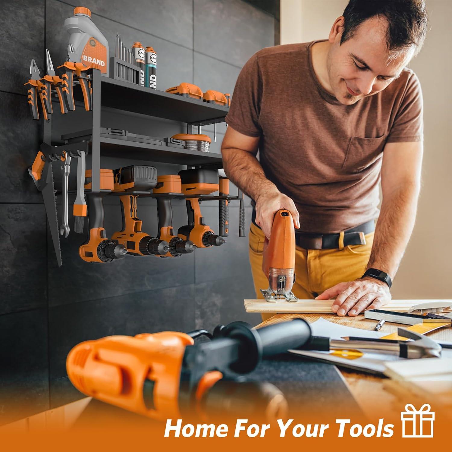 Organizador de Herramientas Eléctricas Satiarep Montado en Pared 3 Capas