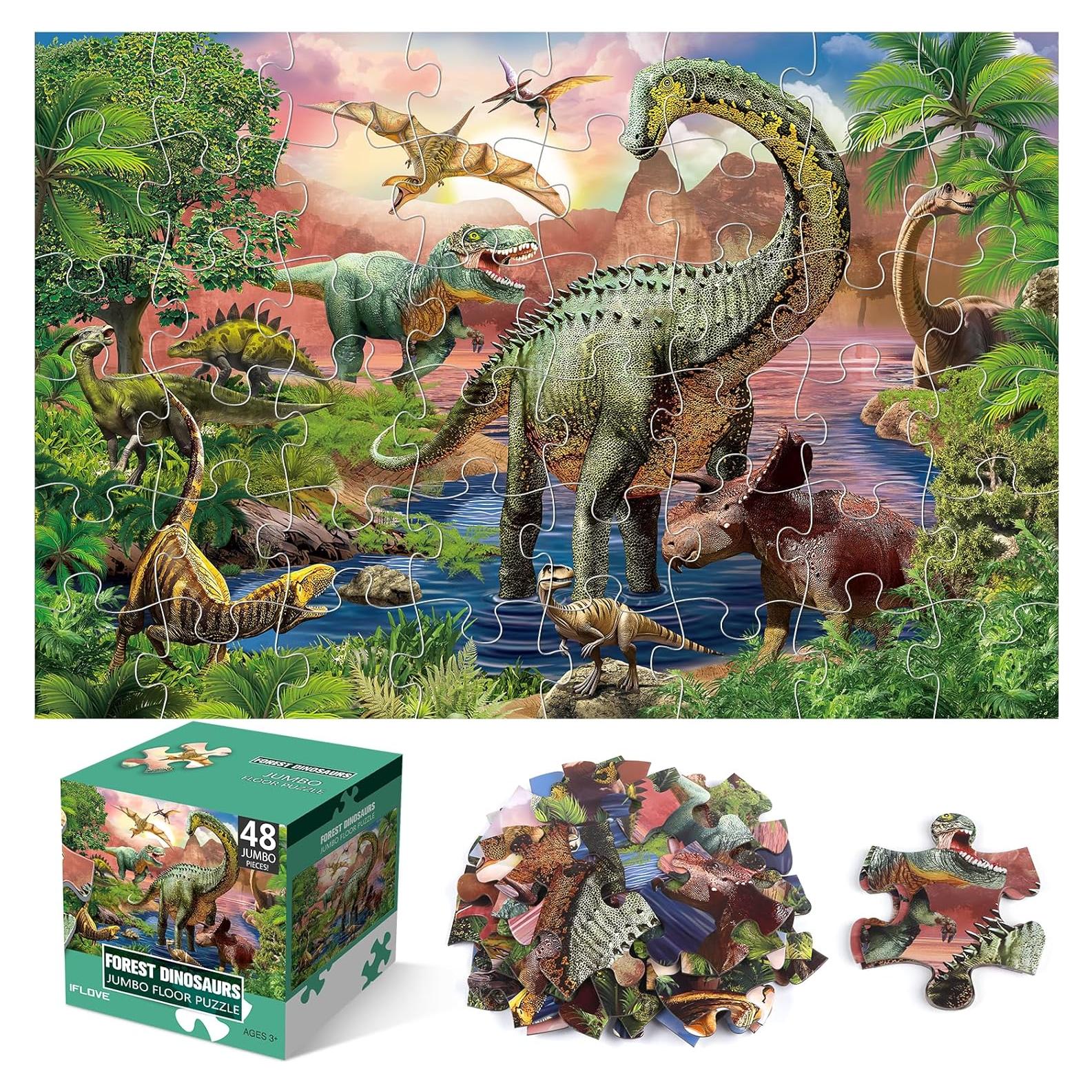 Rompecabezas de Suelo Jumbo IFLOVE Dinosaurios 48 Piezas