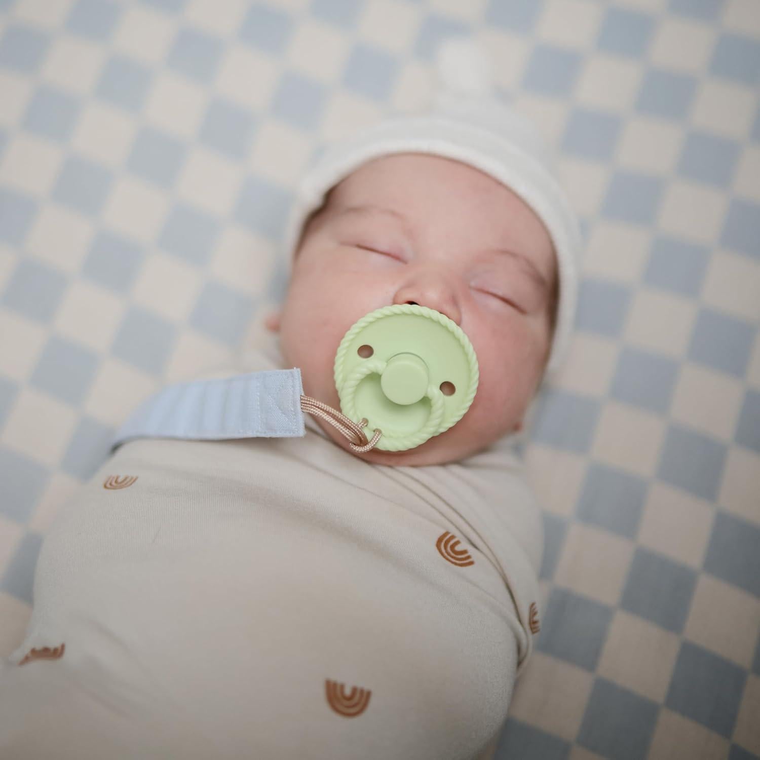 Chupetes de Silicona Frigg 2-Pack Crema/Té Verde - 100% Libre de BPA