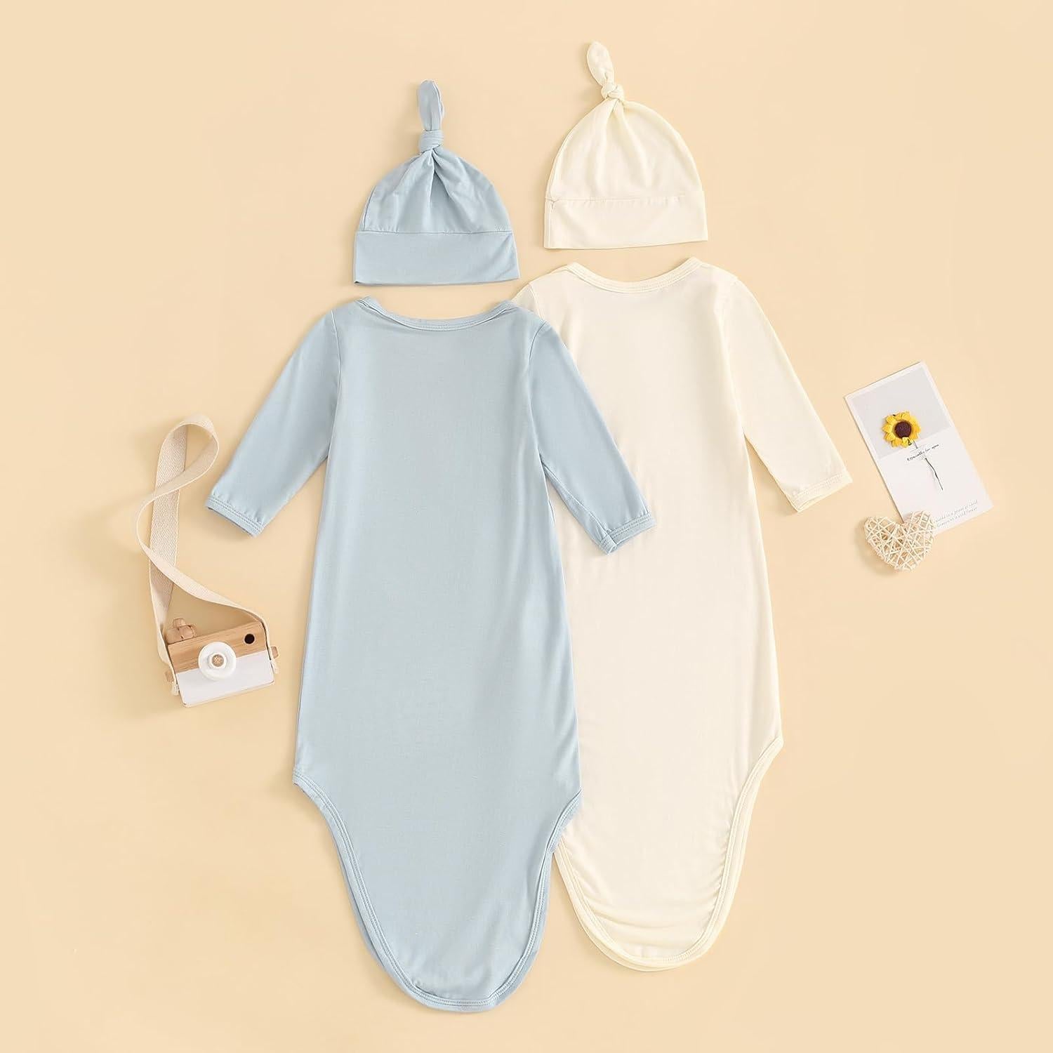 Conjunto Saco Anudado Bebé Merqwadd 0-3 Meses 2 Paquetes