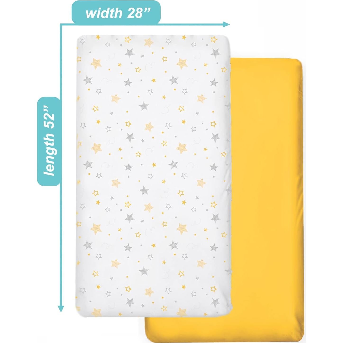 Sábanas Ajustadas de Cuna 100% Algodón Compañía Americana 2 Pzs