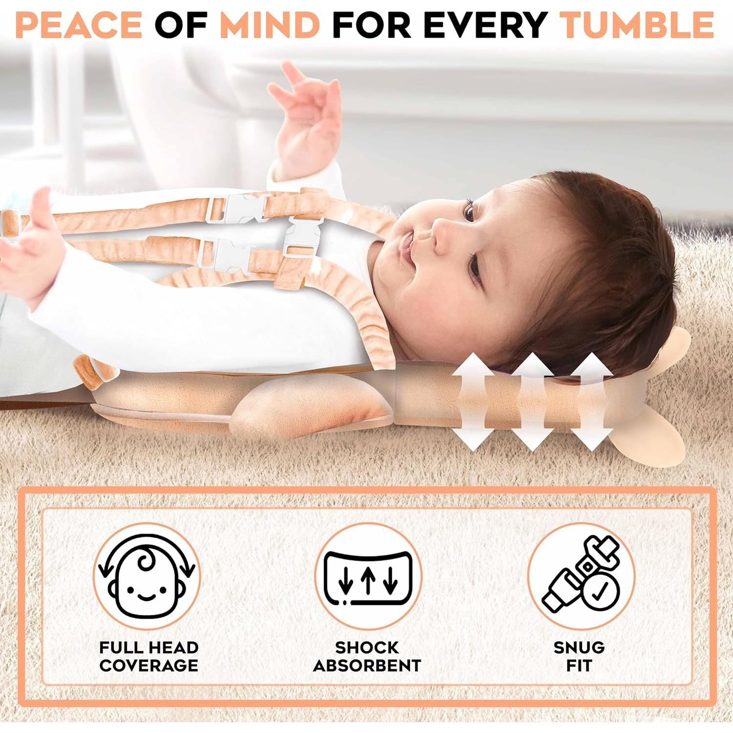 Protector de Cabeza para Bebé Little Family Conejo Beige