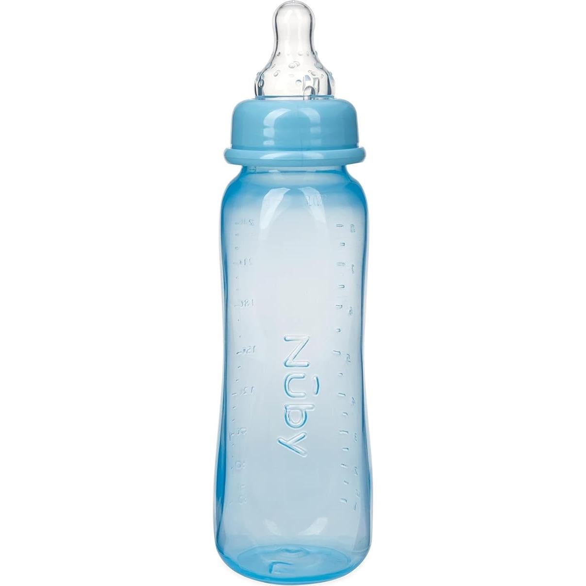 Botella Estándar Nuby 236.6ml con Pezón Flujo Medio